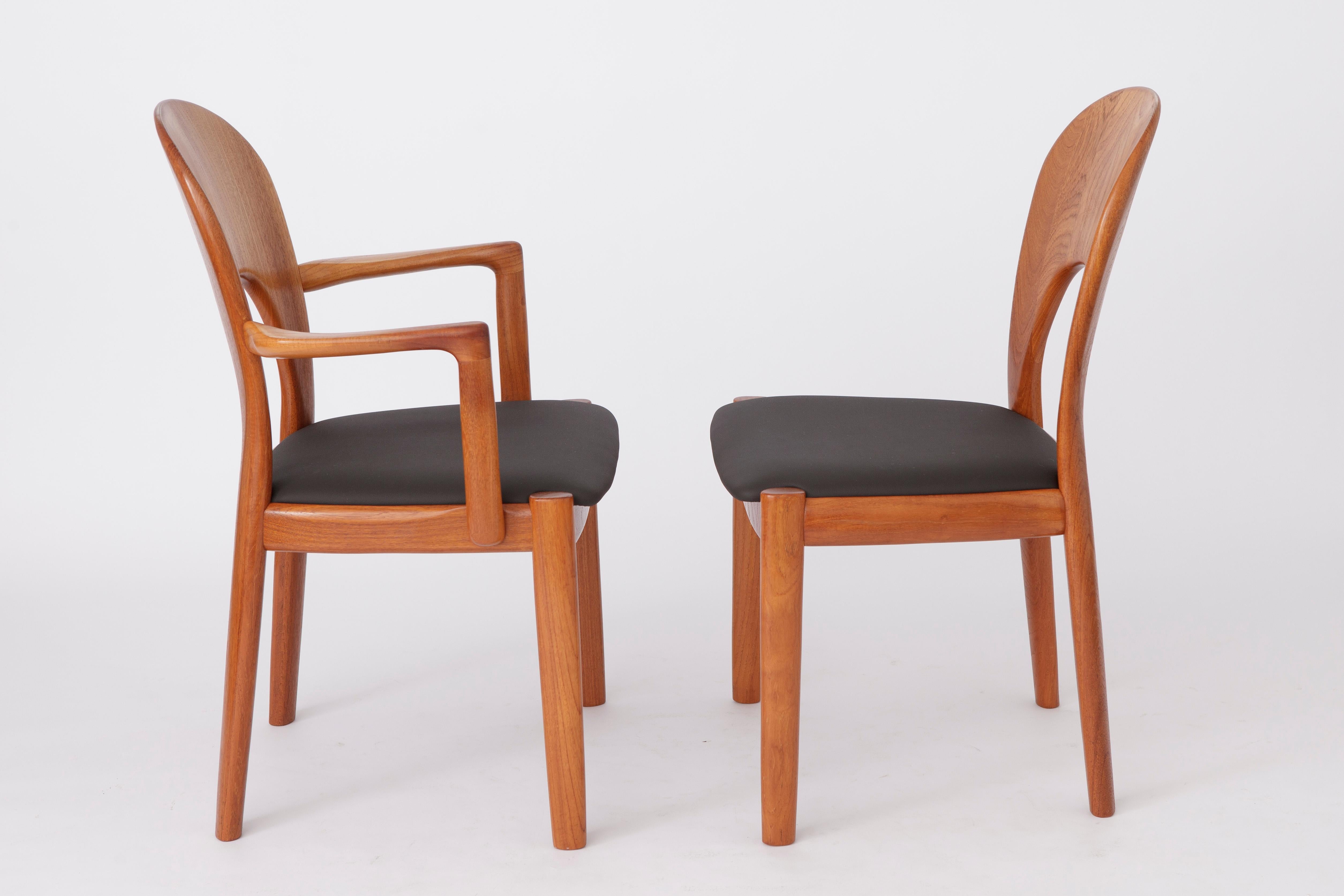 5 Vintage-Stühle von Niels Koefoed aus dänischem Teakholz, 1960er Jahre (Dänisch) im Angebot