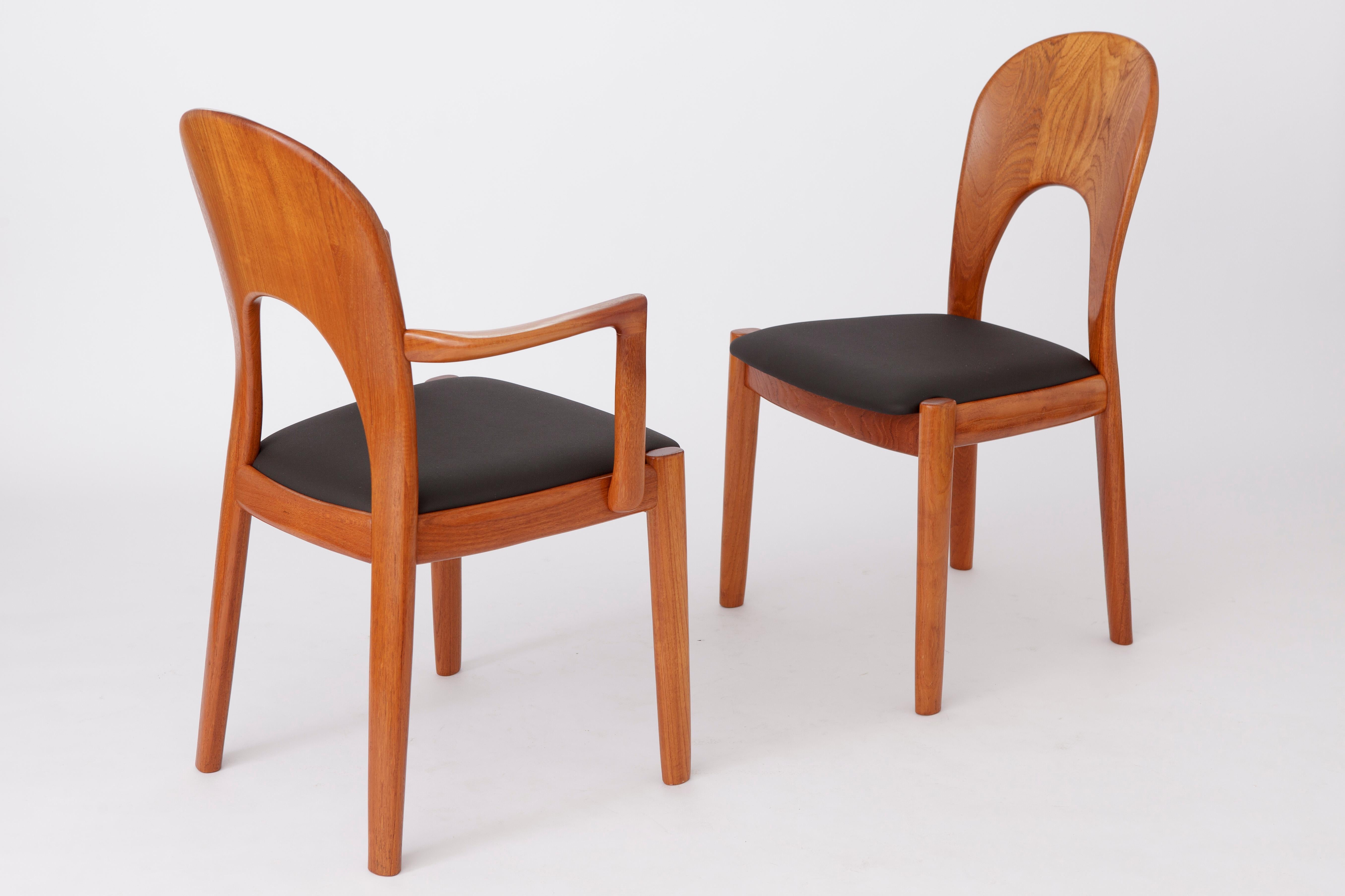 5 Vintage Chairs by Niels Koefoed 1960s Danish Teak In Good Condition For Sale In Hannover, DE