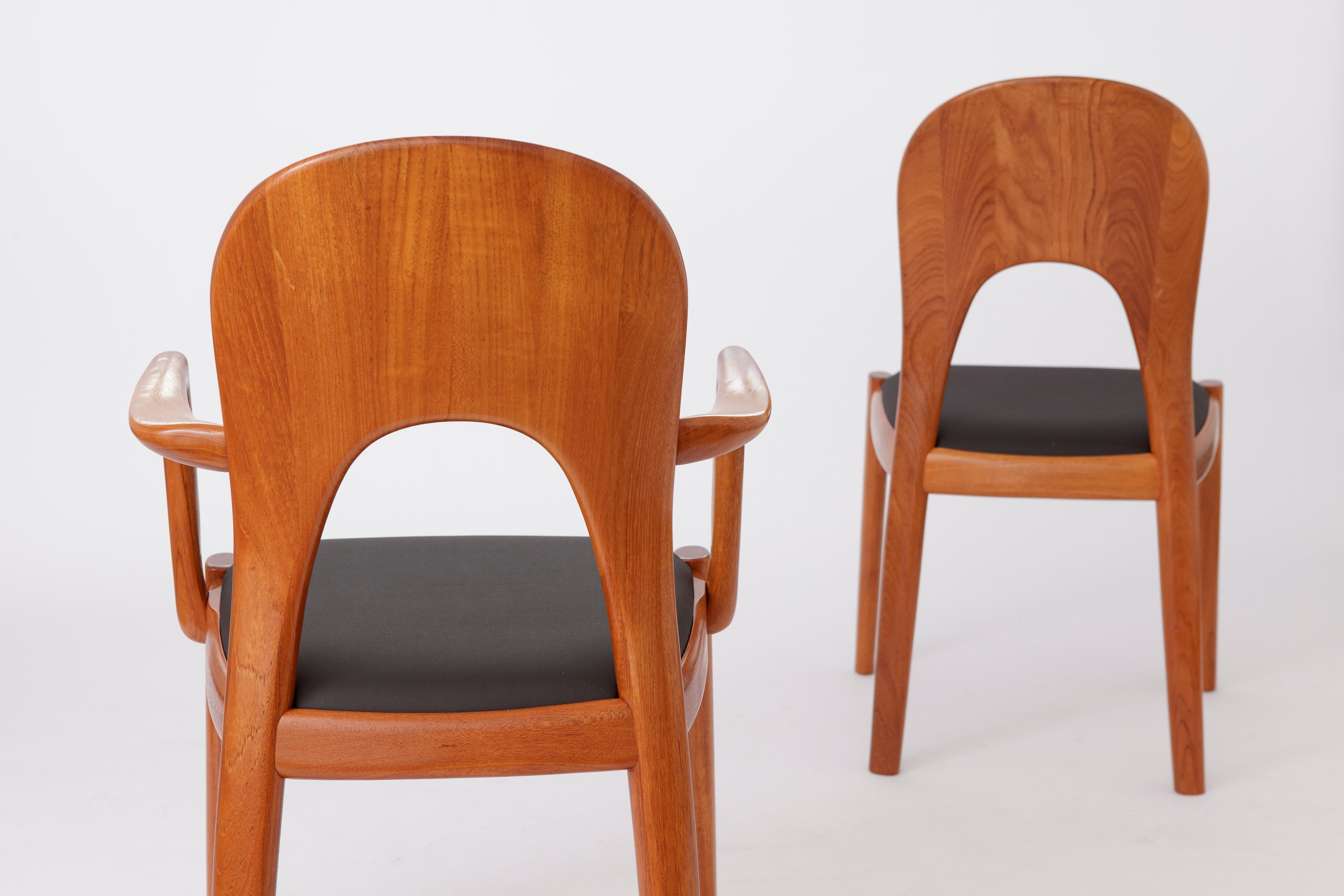 Mid-20th Century 5 Vintage Chairs by Niels Koefoed 1960s Danish Teak For Sale