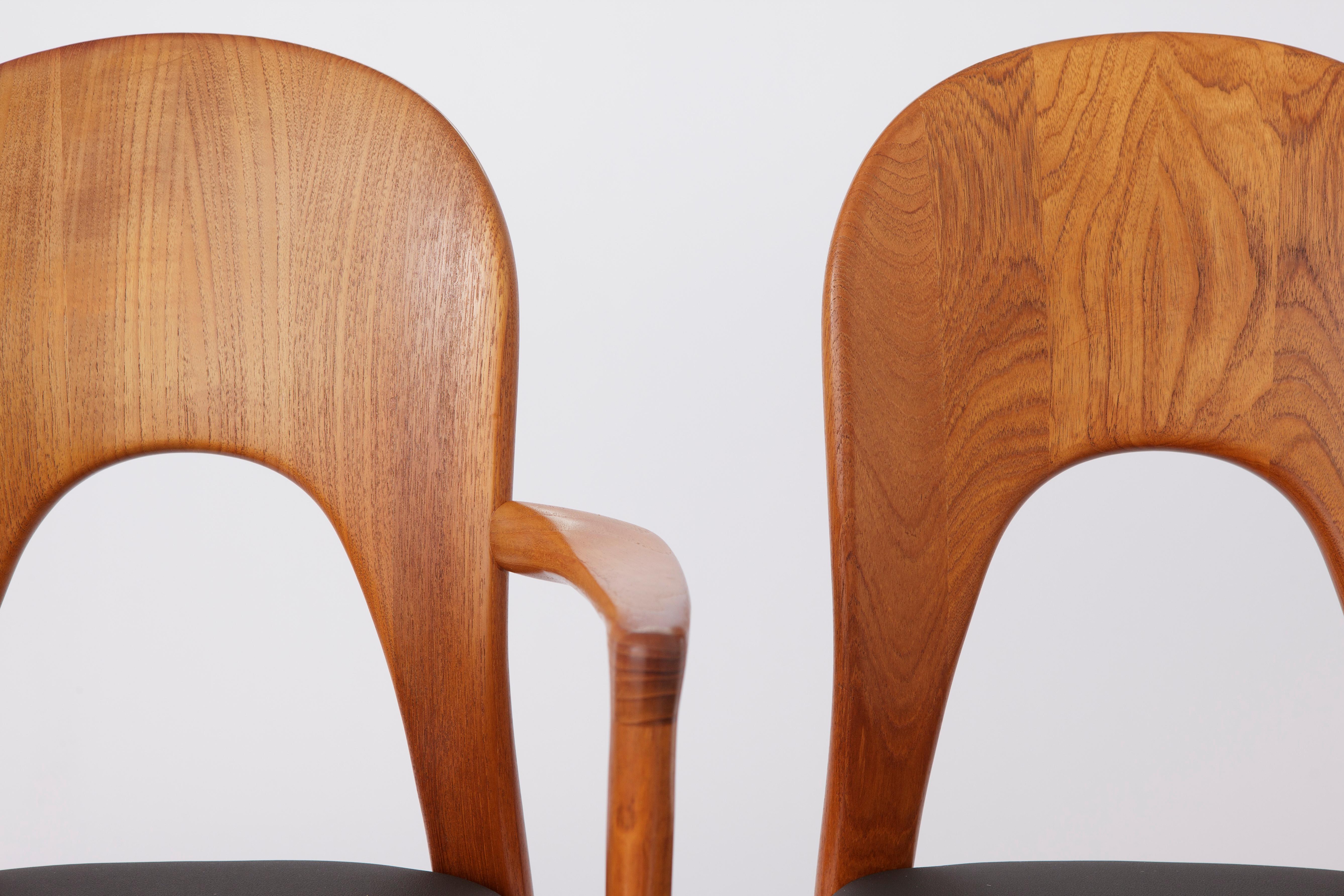 5 Vintage Chairs by Niels Koefoed 1960s Danish Teak 1