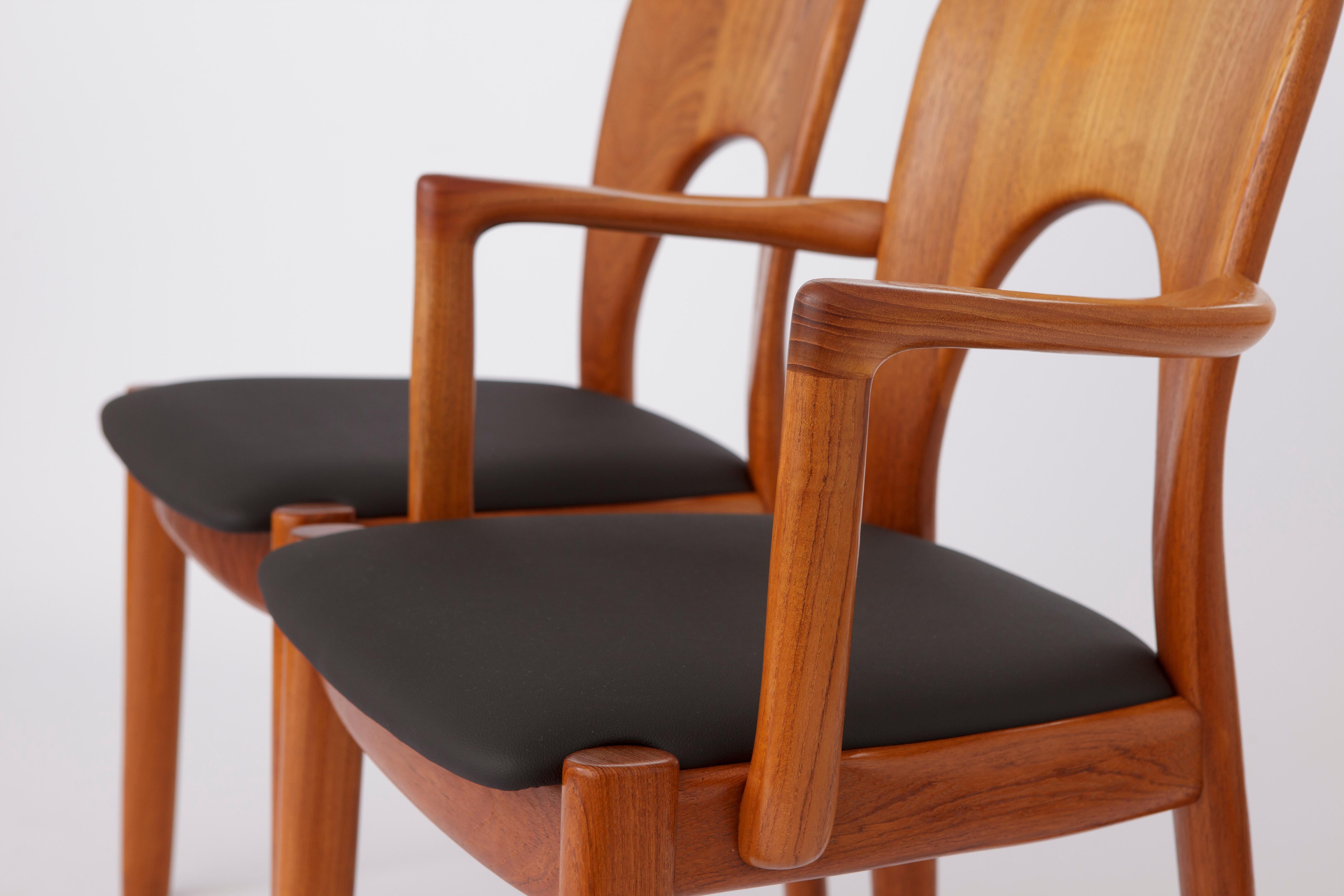 5 Vintage-Stühle von Niels Koefoed aus dänischem Teakholz, 1960er Jahre im Angebot 1