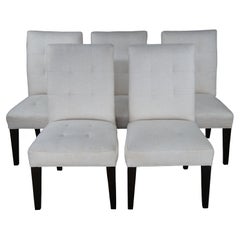 5 Vintage Lillian August Couture Leigh Turfted Modern Dining Side Chairs