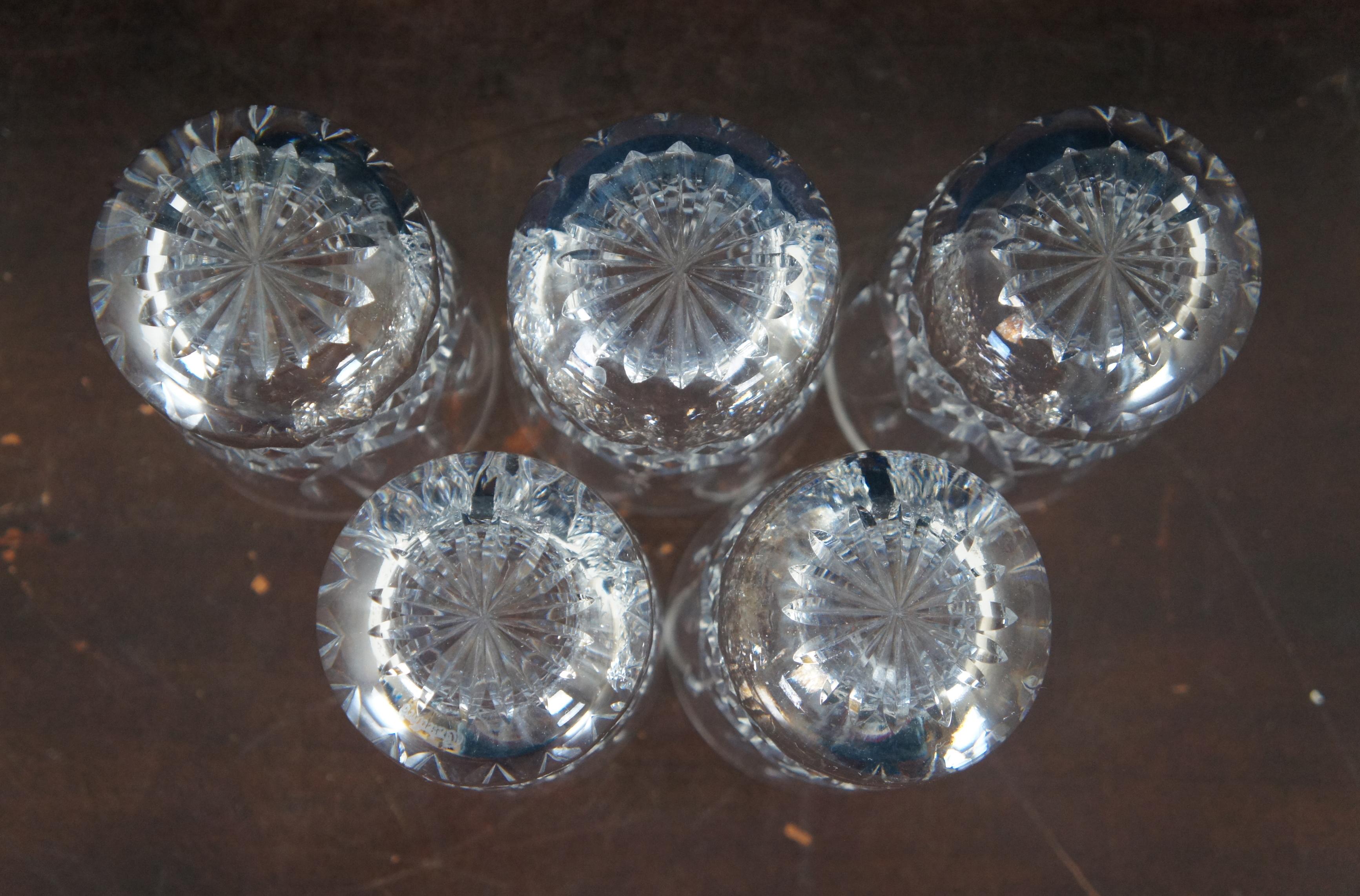 20th Century 5 Vintage Waterford Crystal Lismore Tumblers High Ball Water Juice Glasses 12 Oz