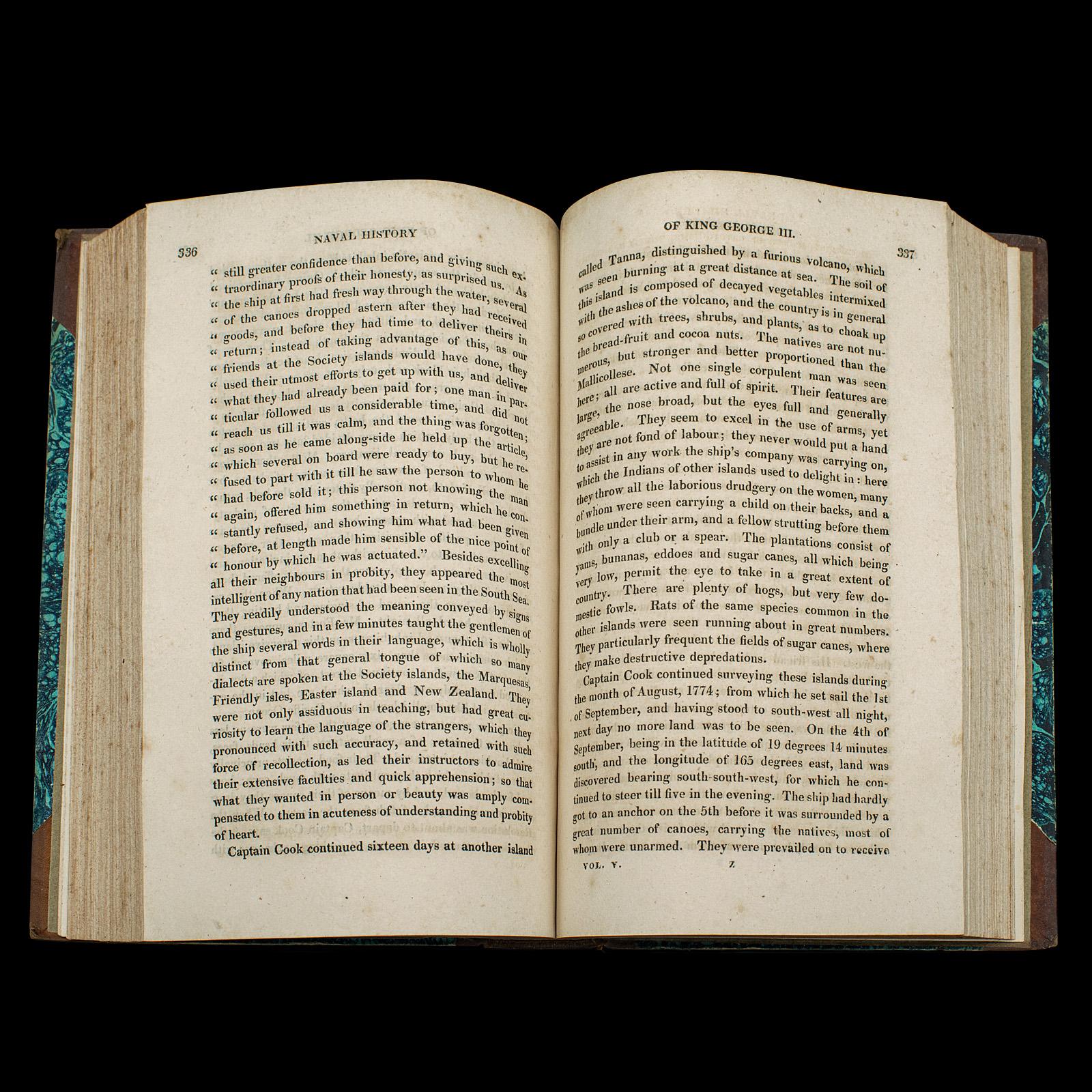 5 Bände, antike Bücher, Lives of the British Admirals, Englisch, georgianisch, 1817 im Angebot 5