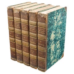 5 Bände, antike Bücher, Lives of the British Admirals, Englisch, georgianisch, 1817