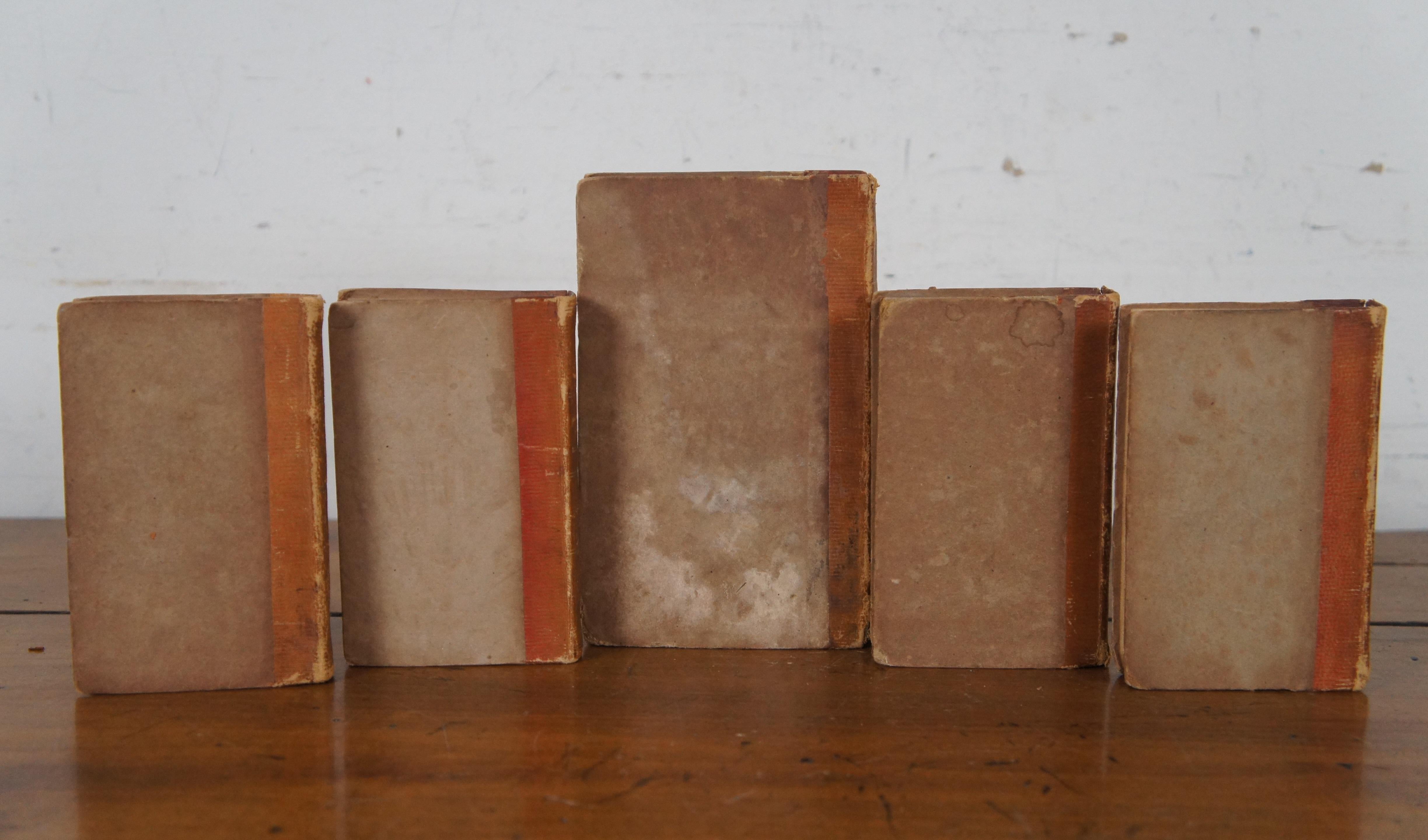 Leather 5 Volume Book Set Antique Evangelical Rambler 1826 & Sequel 1827 Bedell