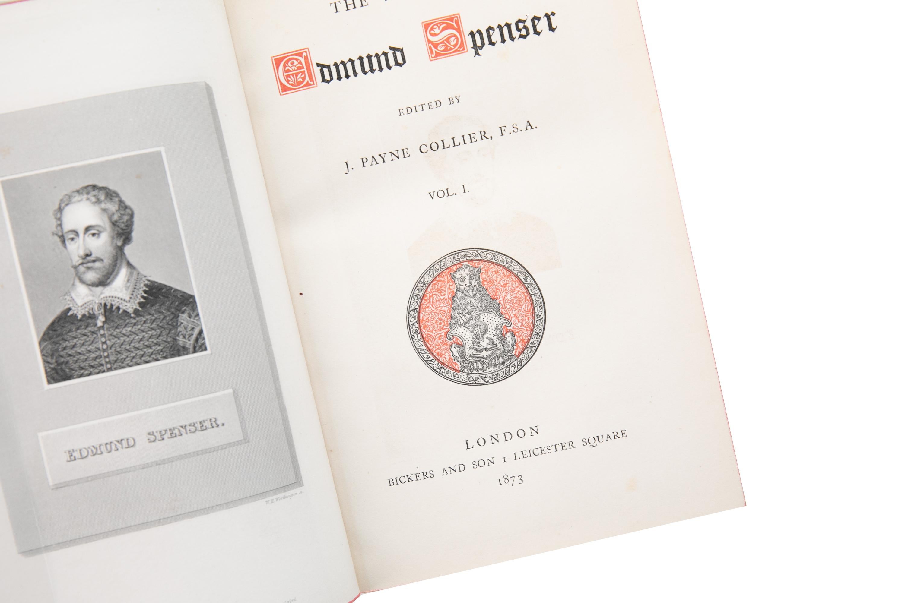English 5 Volumes. Edmund Spenser, The Works. For Sale
