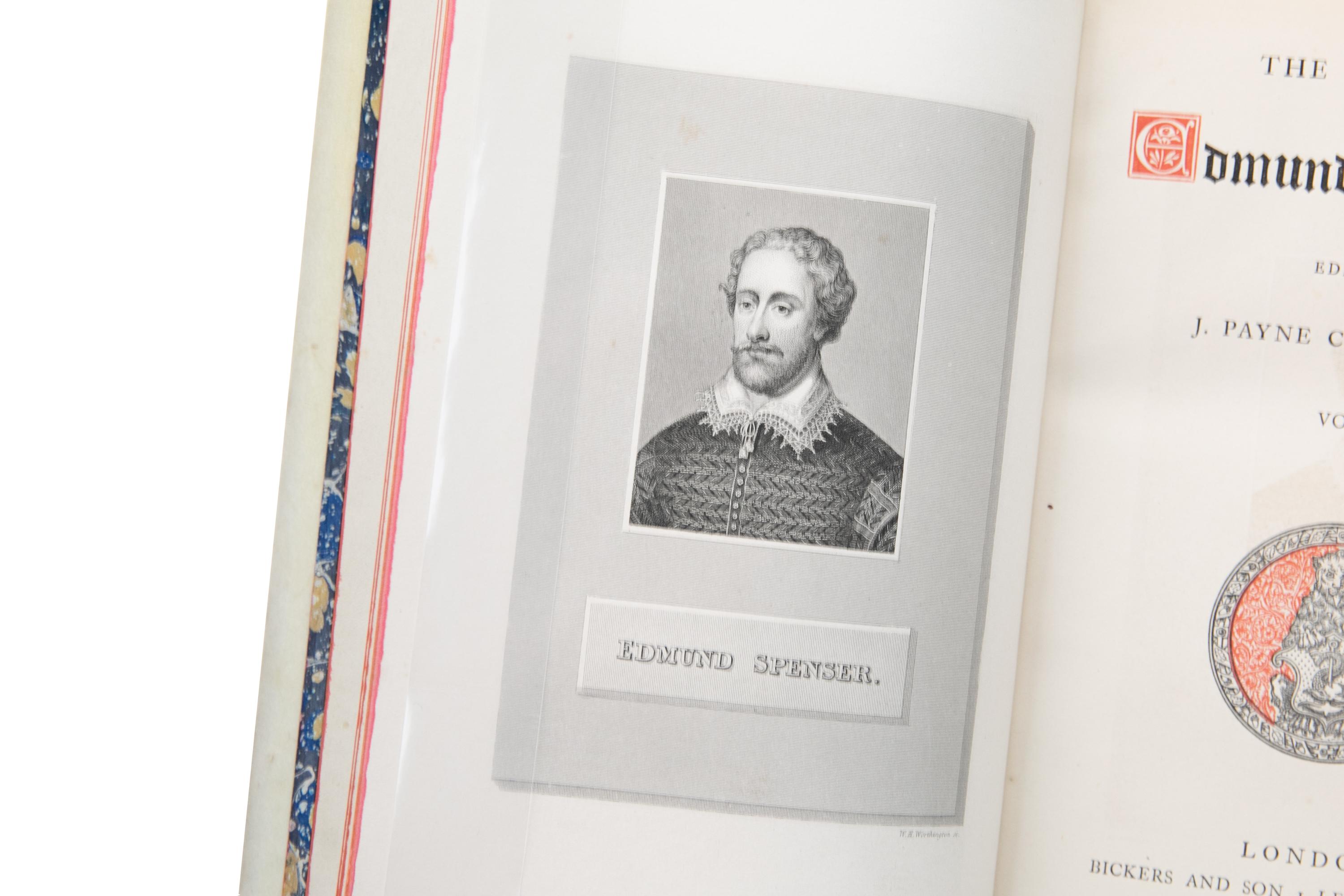 5 Volumes. Edmund Spenser, The Works. In Good Condition For Sale In New York, NY
