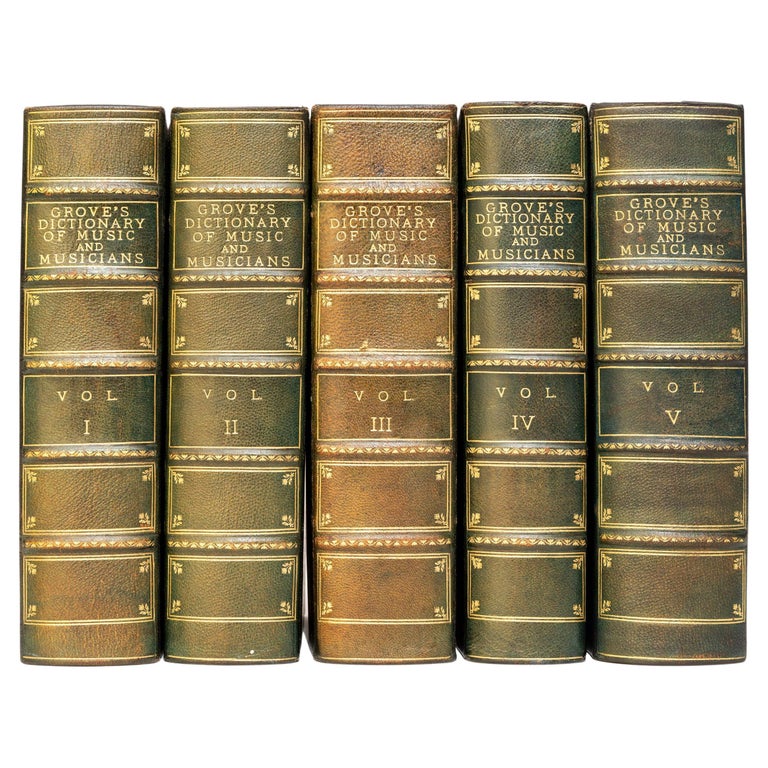 5 Volumes, Grove, a Dictionary of Music and Musicians at 1stDibs