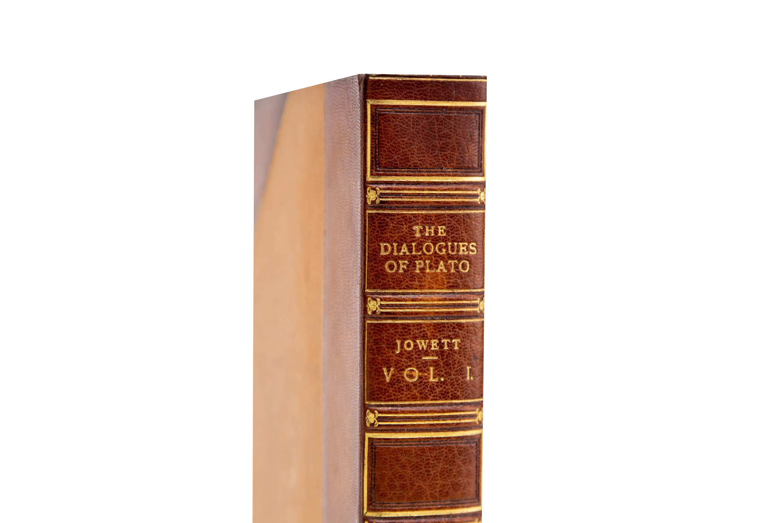 Late 19th Century 5 Volumes. Plato & B. Jowett, The Dialogues of Plato.