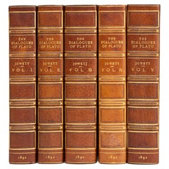 5 Volumes. Plato & B. Jowett, The Dialogues of Plato.