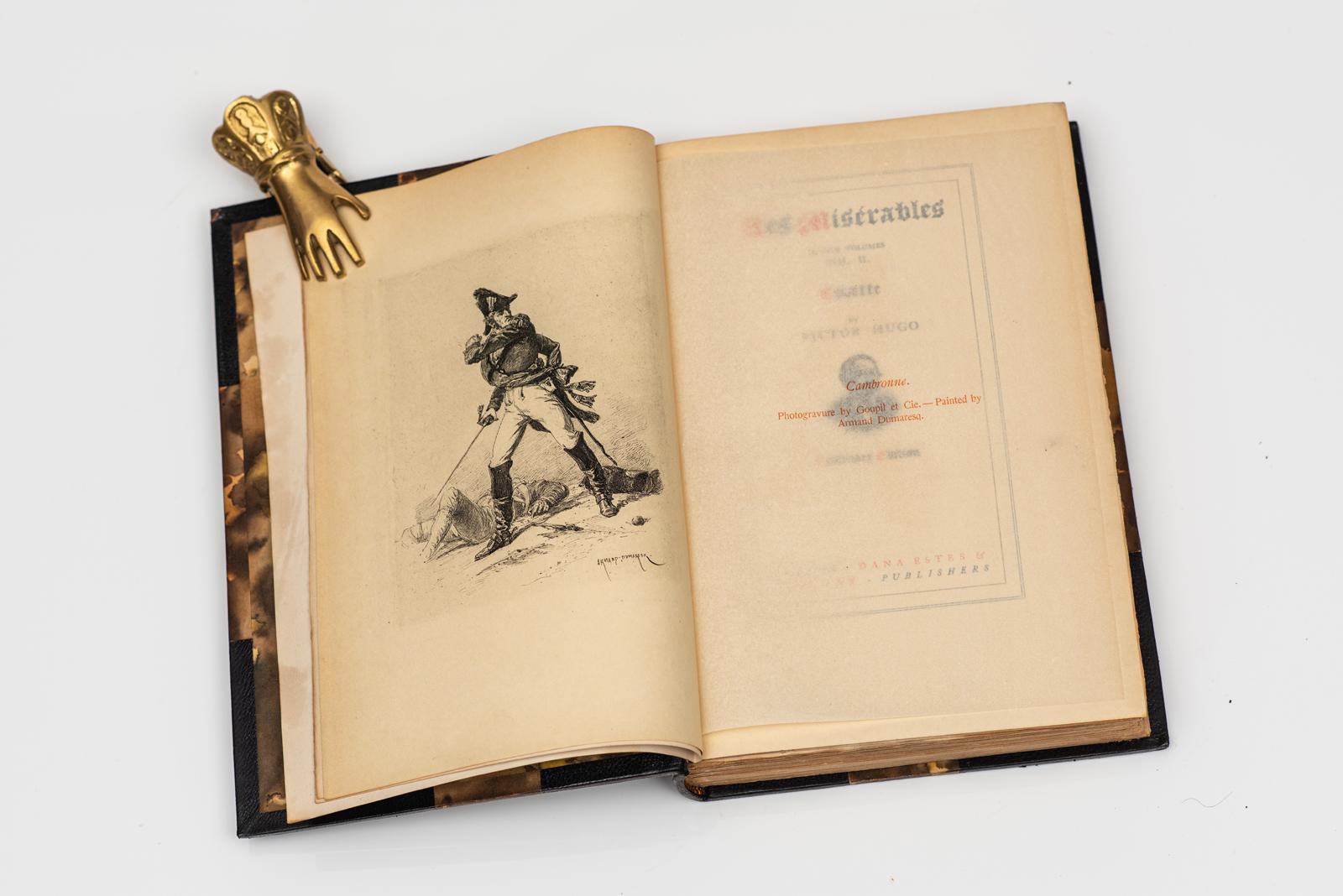 Leather 5 Volumes. Victor Hugo, Les Misérables in Five Volumes.