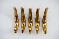 5 Wall Hooks, Vienna, circa 1950s