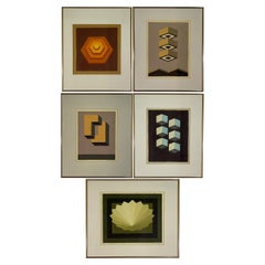 5 Watercolors, Adrian Murphy, Telespective, Related Forms, Mandala Rising, 1970