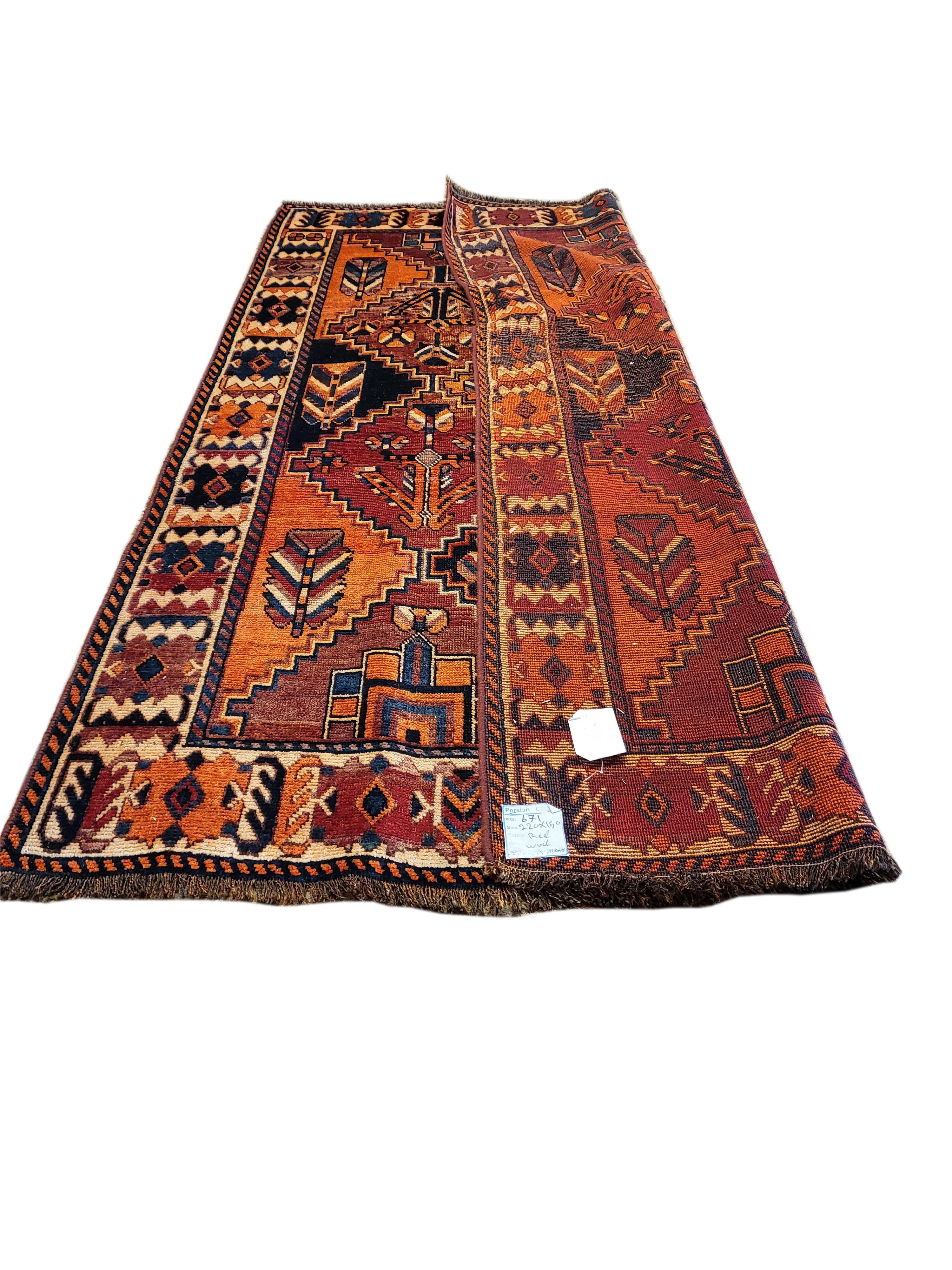 Breathtaking early 40's Persian Lori with a gorgeous colorway and rare all over design. In signature Lori fashion they've combined vibrant colors and sharp geometric designs. The Loris are a nomadic Persian tribe known for their geometric designs