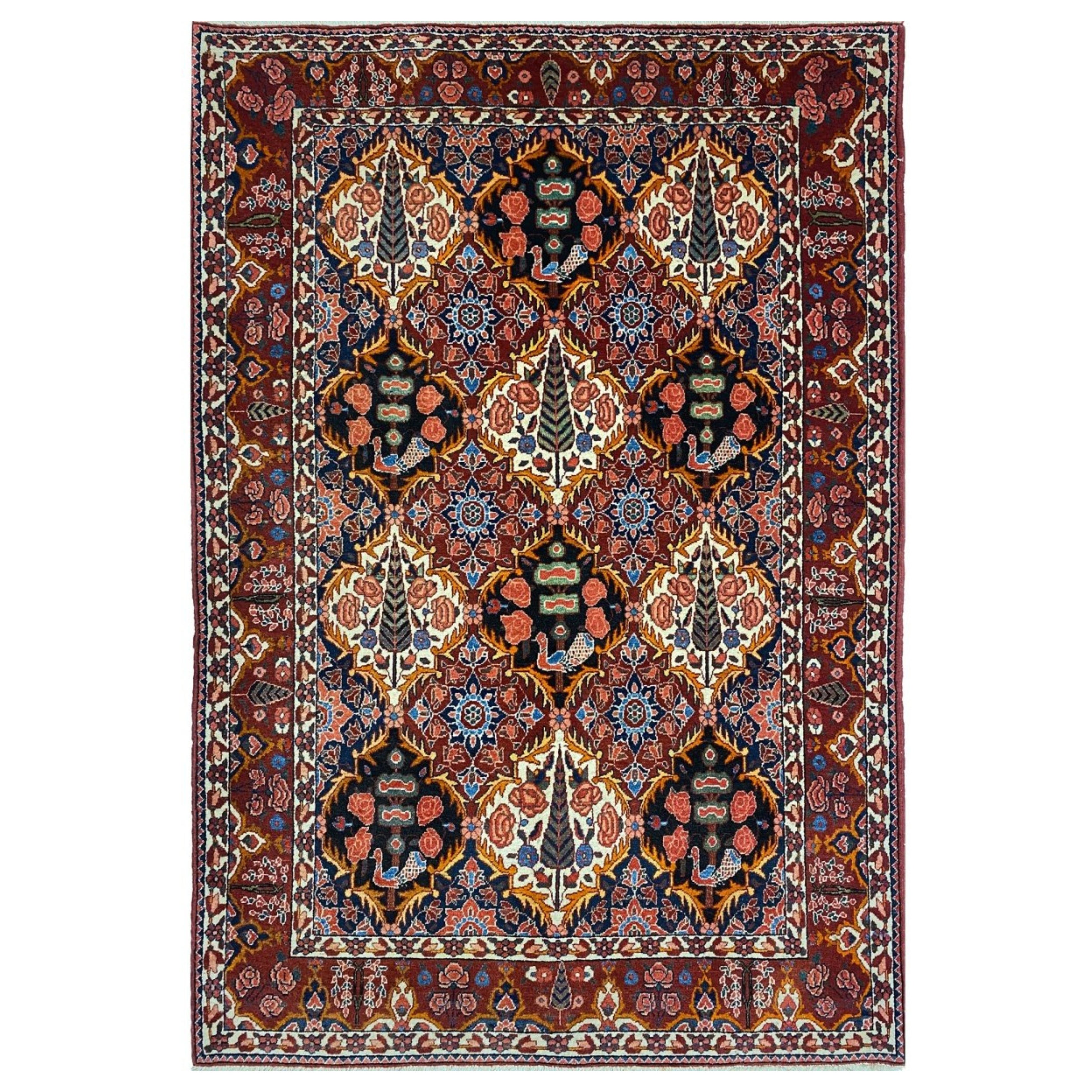 5
x 7
Hand-Knotted Wool, Traditional Old Bakhtiari Area Rug