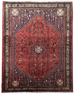 5' x 7' Red Persian Abadeh Rug