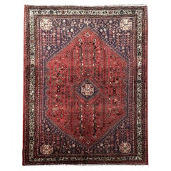 5' x 7' Red Persian Abadeh Rug 