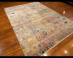5'8 "x7'8" Alfombra de lana anudada a mano transicional Annecy