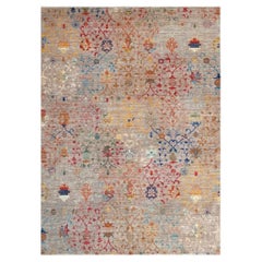 5'8 "x7'8" Alfombra de lana anudada a mano transicional Annecy