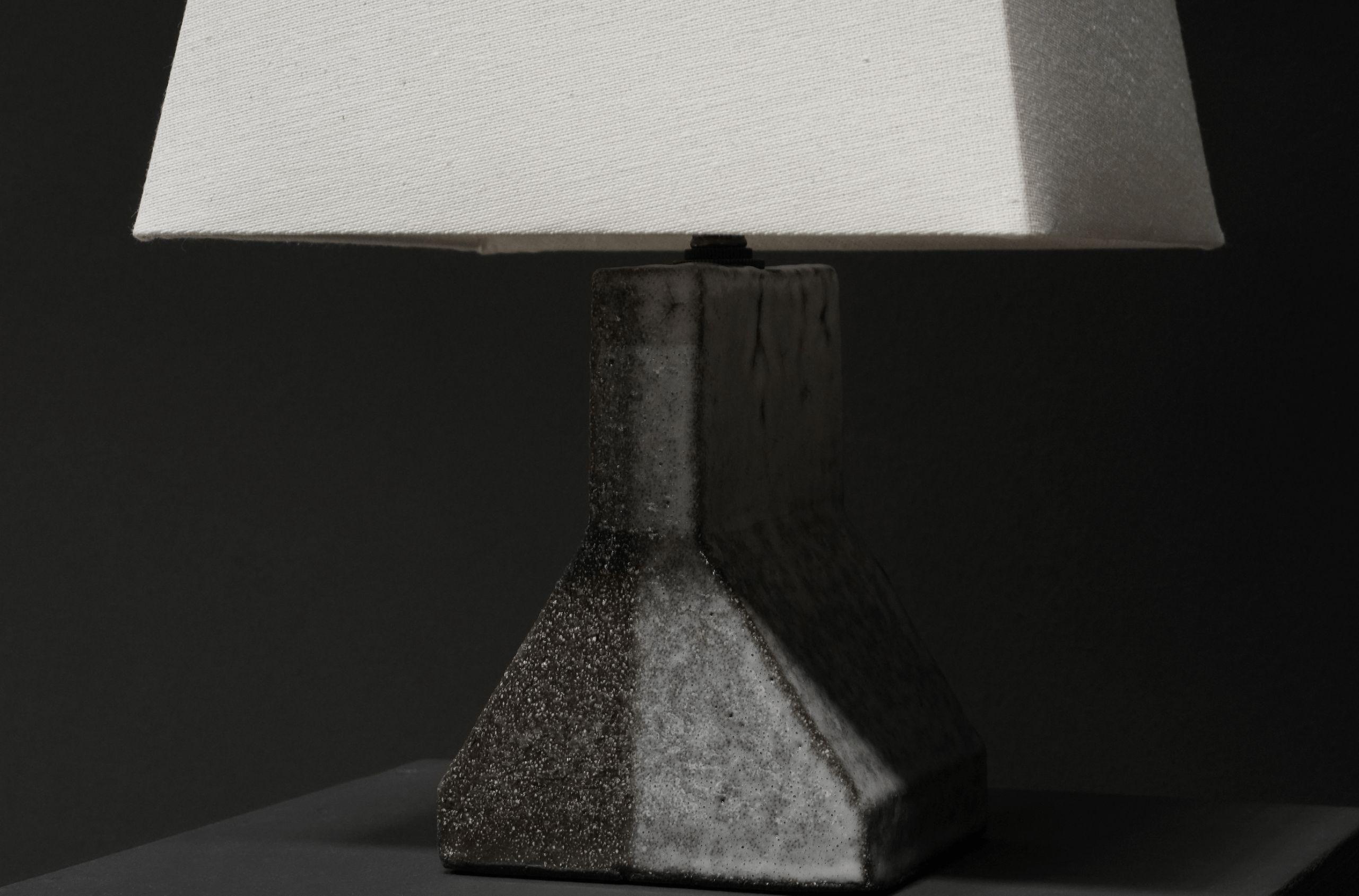 American 50/50 Ceramic Table Lamp For Sale
