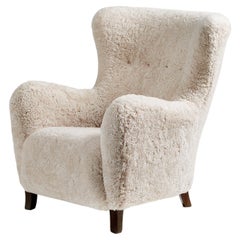 50% Balance for Melissa - Pair of Sampo Sheepskin Wing Chairs