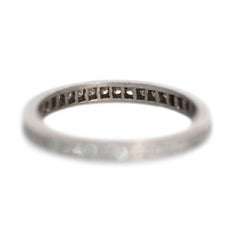 1920 Art Deco .50 Carat, Total Weight Diamond Platinum Wedding Band