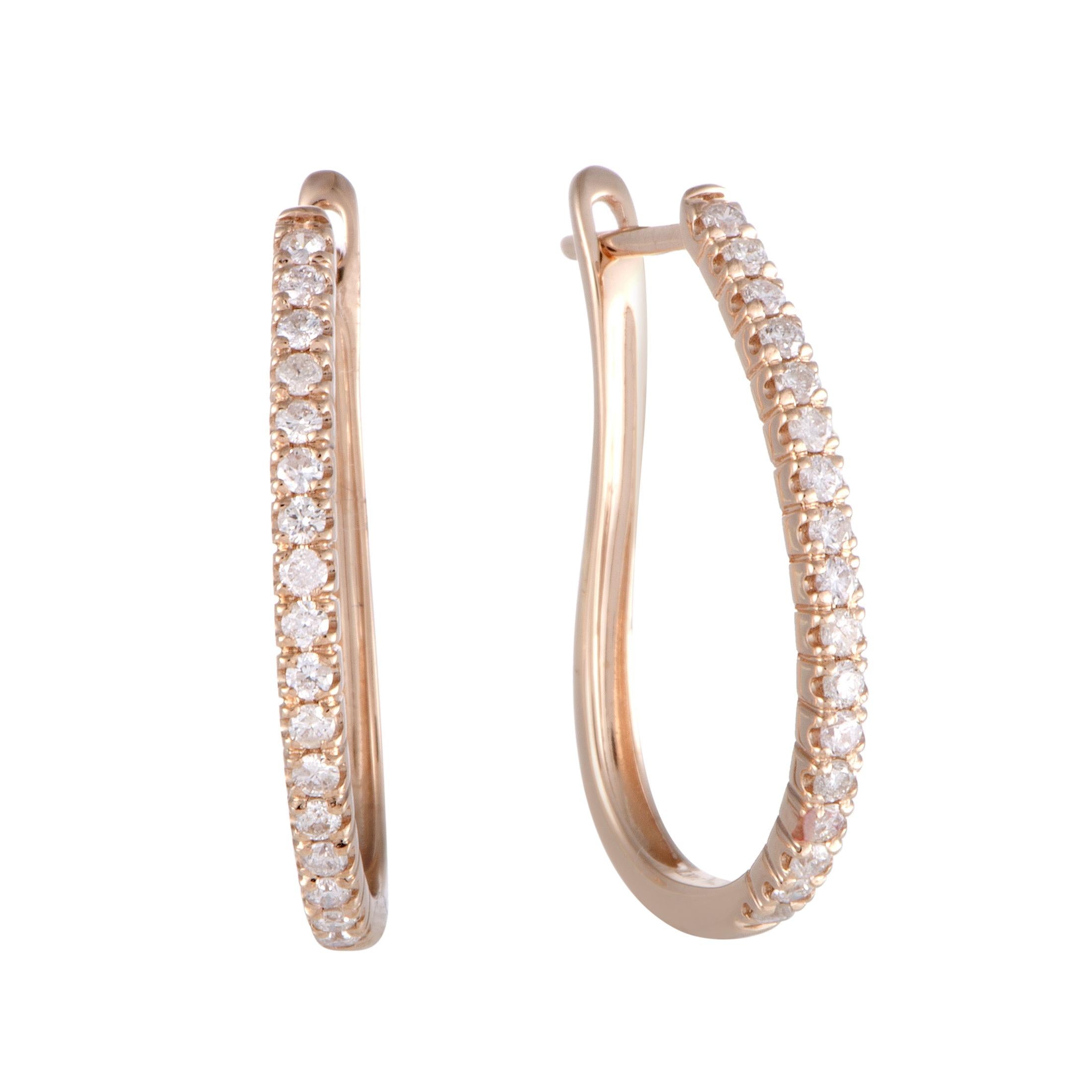 14k gold oval hoop earrings