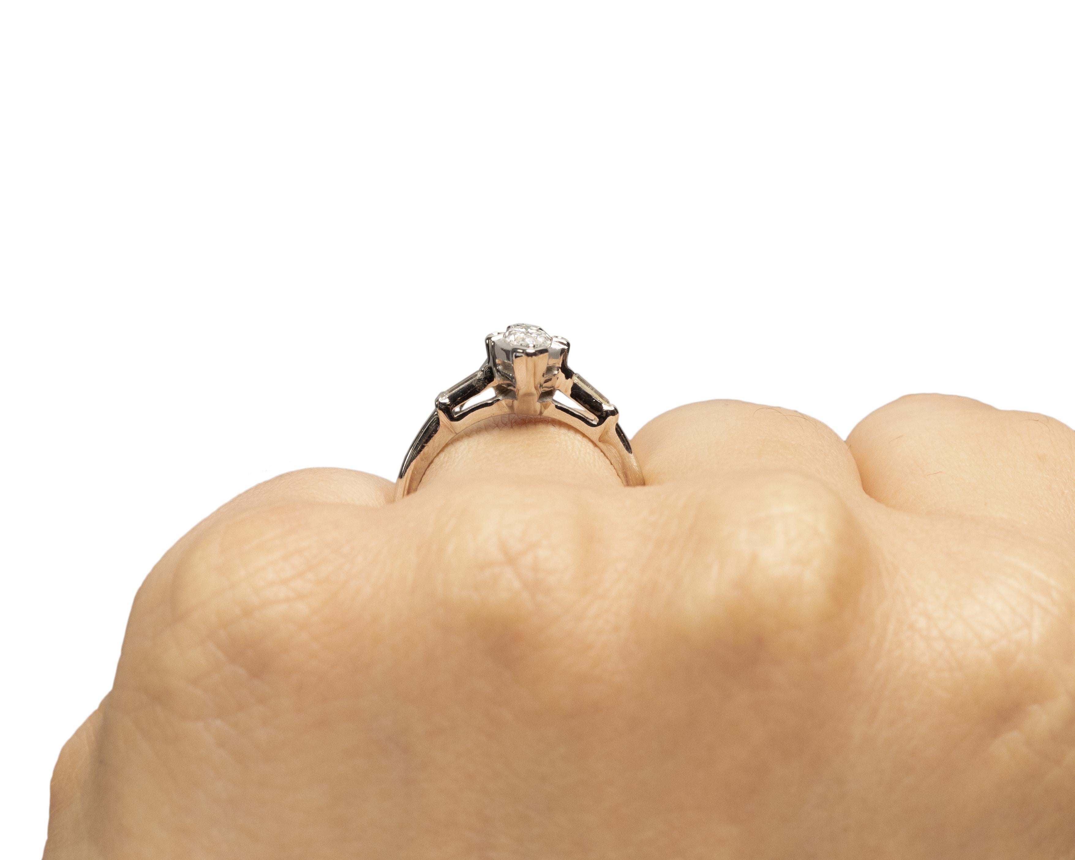 .50 Carat Art Deco Diamond Platinum Engagement Ring 1