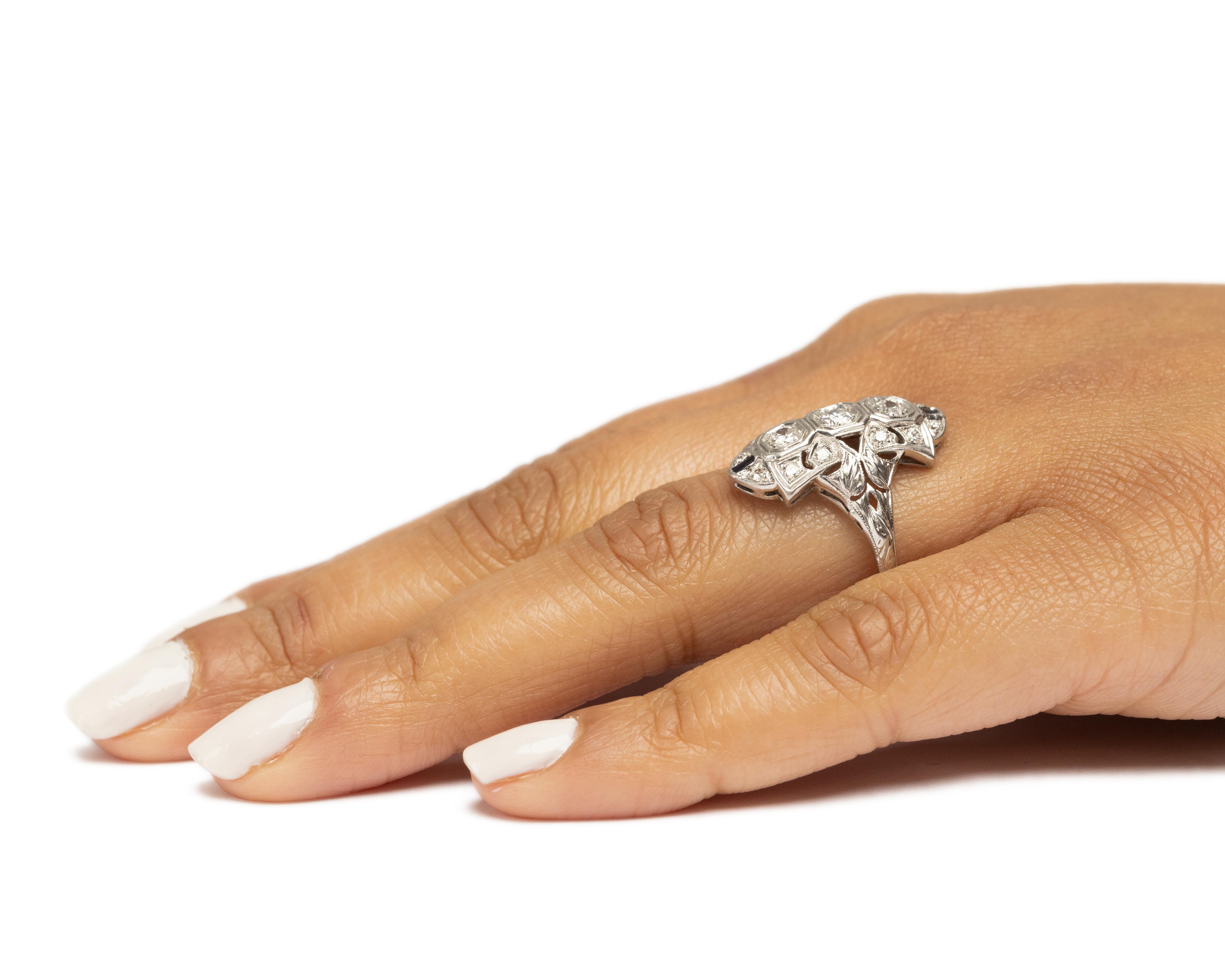 .50 Carat Art Deco Diamond Platinum Engagement Ring In Good Condition For Sale In Atlanta, GA