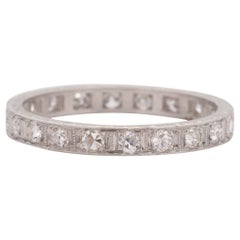 Anello di fidanzamento in platino con diamante Art Deco da .50 carati