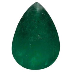 Esmeralda colombiana verde oscura de 5,0 quilates - 14x10 Lágrima corte pera Mayo Birthstone