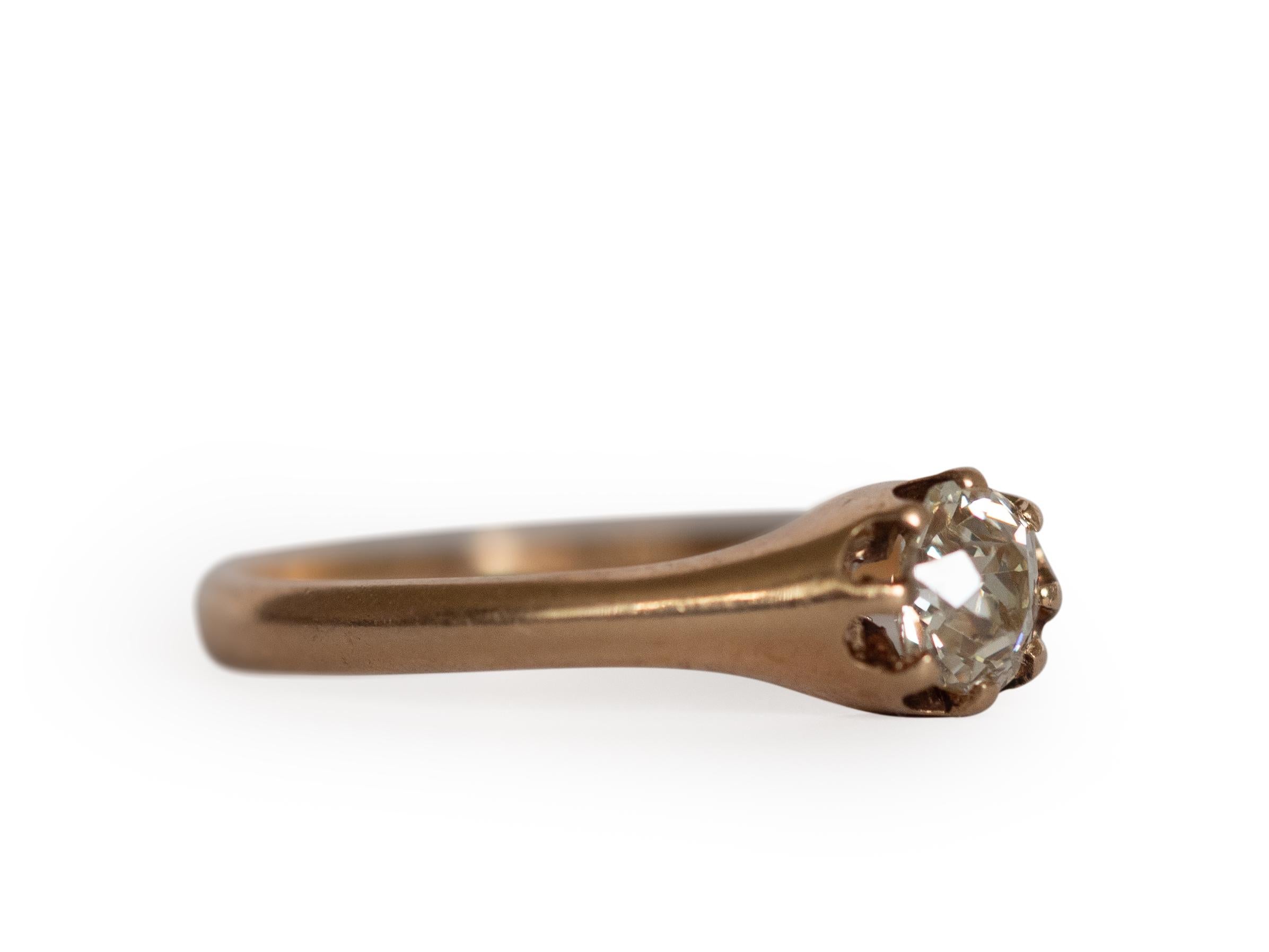 Victorien Bague de fiançailles en or jaune 14 carats avec diamants de 0,50 carat en vente