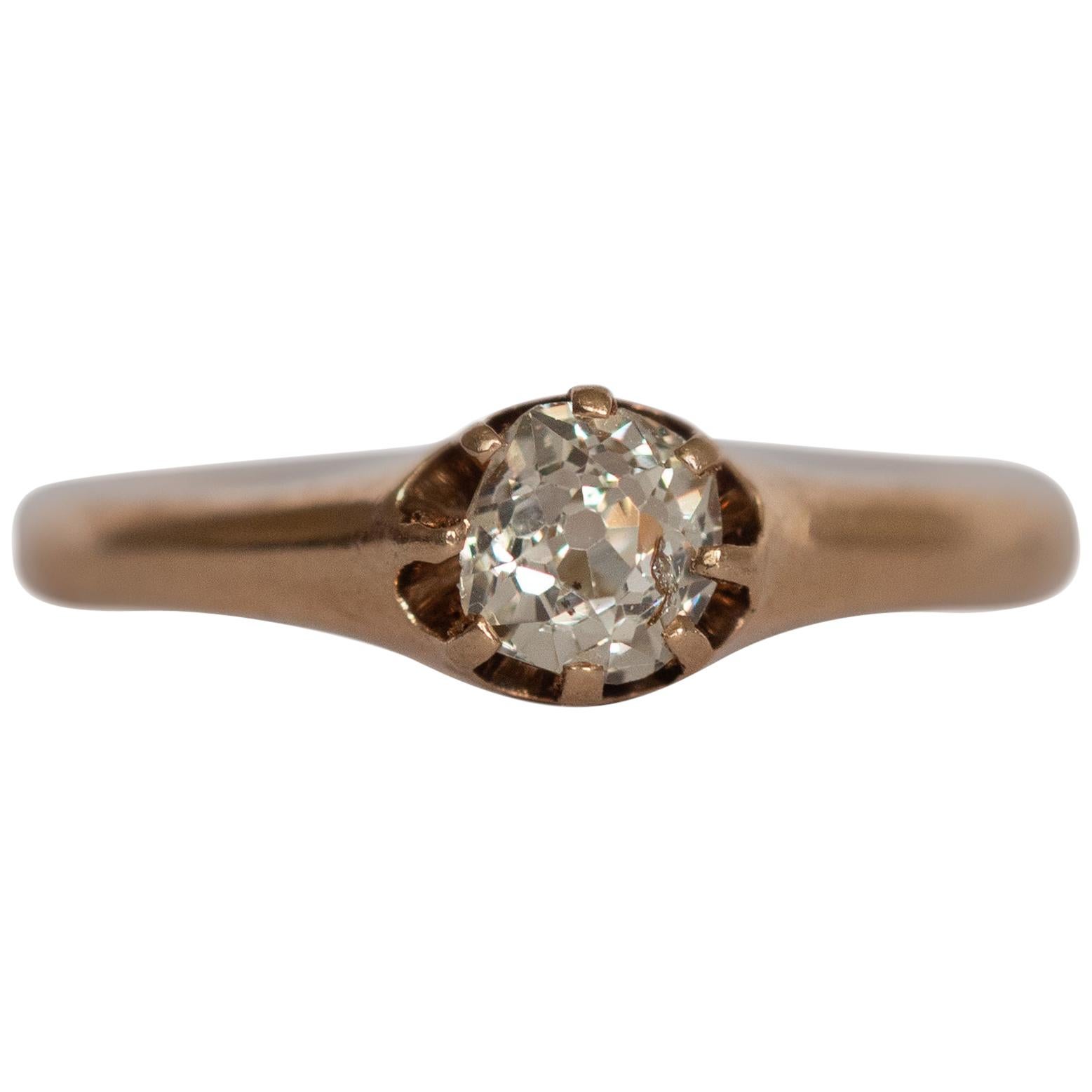 .50 Carat Diamond 14 Karat Yellow Gold Engagement Ring