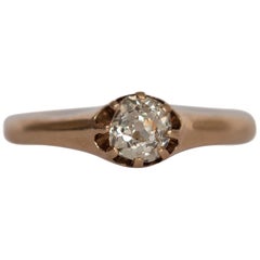 .50 Carat Diamond 14 Karat Yellow Gold Engagement Ring