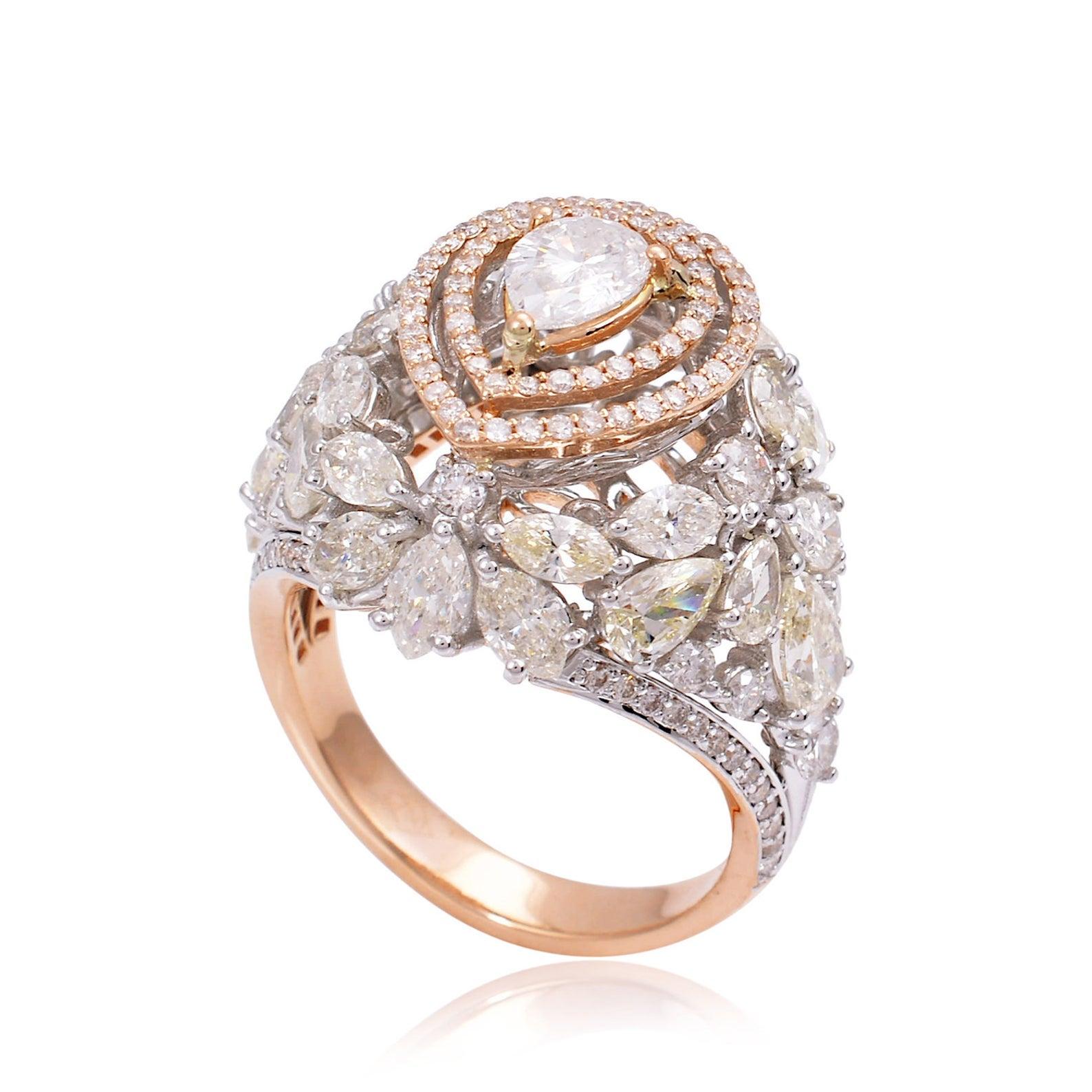 For Sale:  5.0 Carat Diamond 18 Karat Gold Ring 4