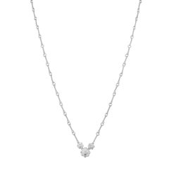 .50 Carat Diamond 18k White Gold Cluster Necklace