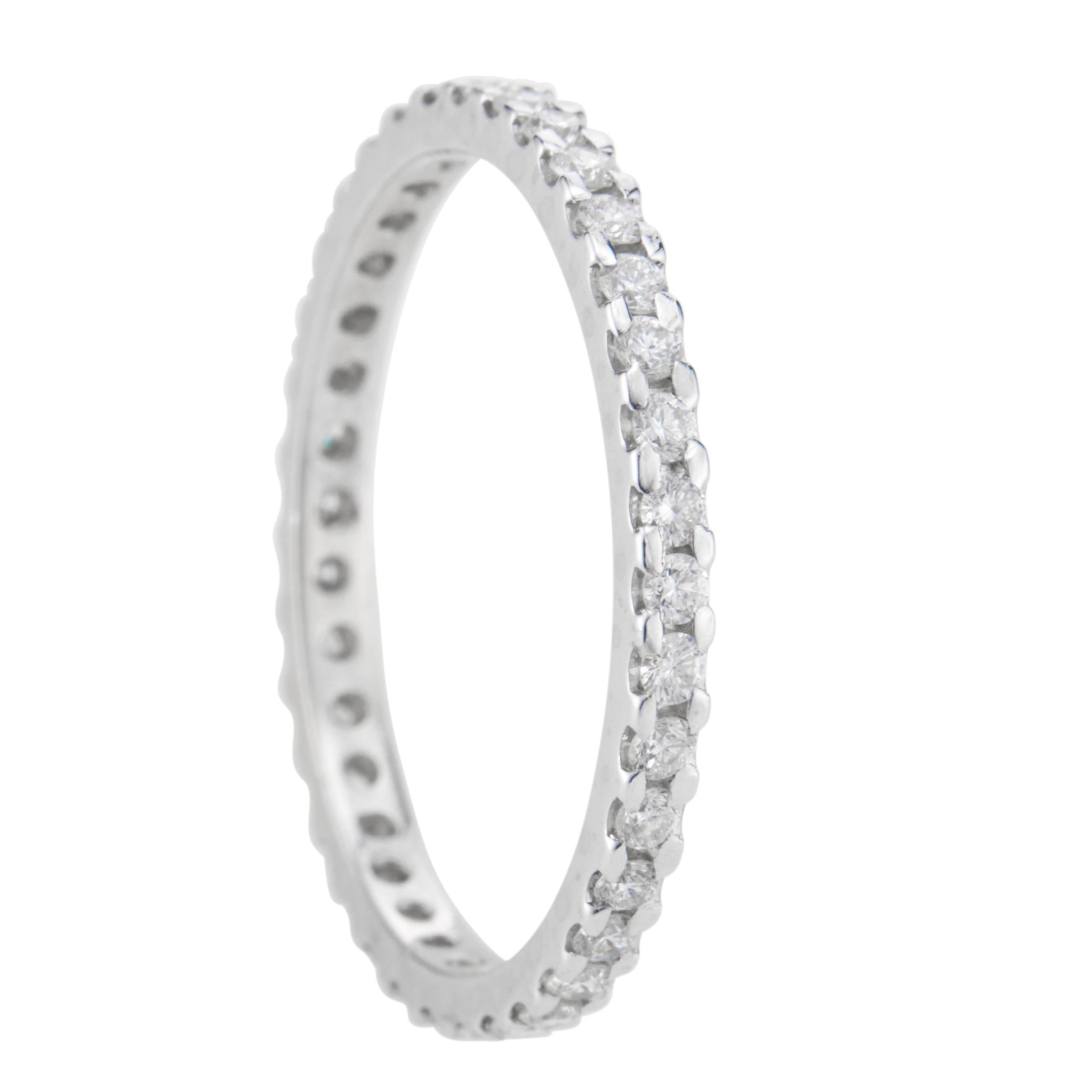 0,50 Karat Diamant Common Prong Ewigkeitsring Damen im Angebot