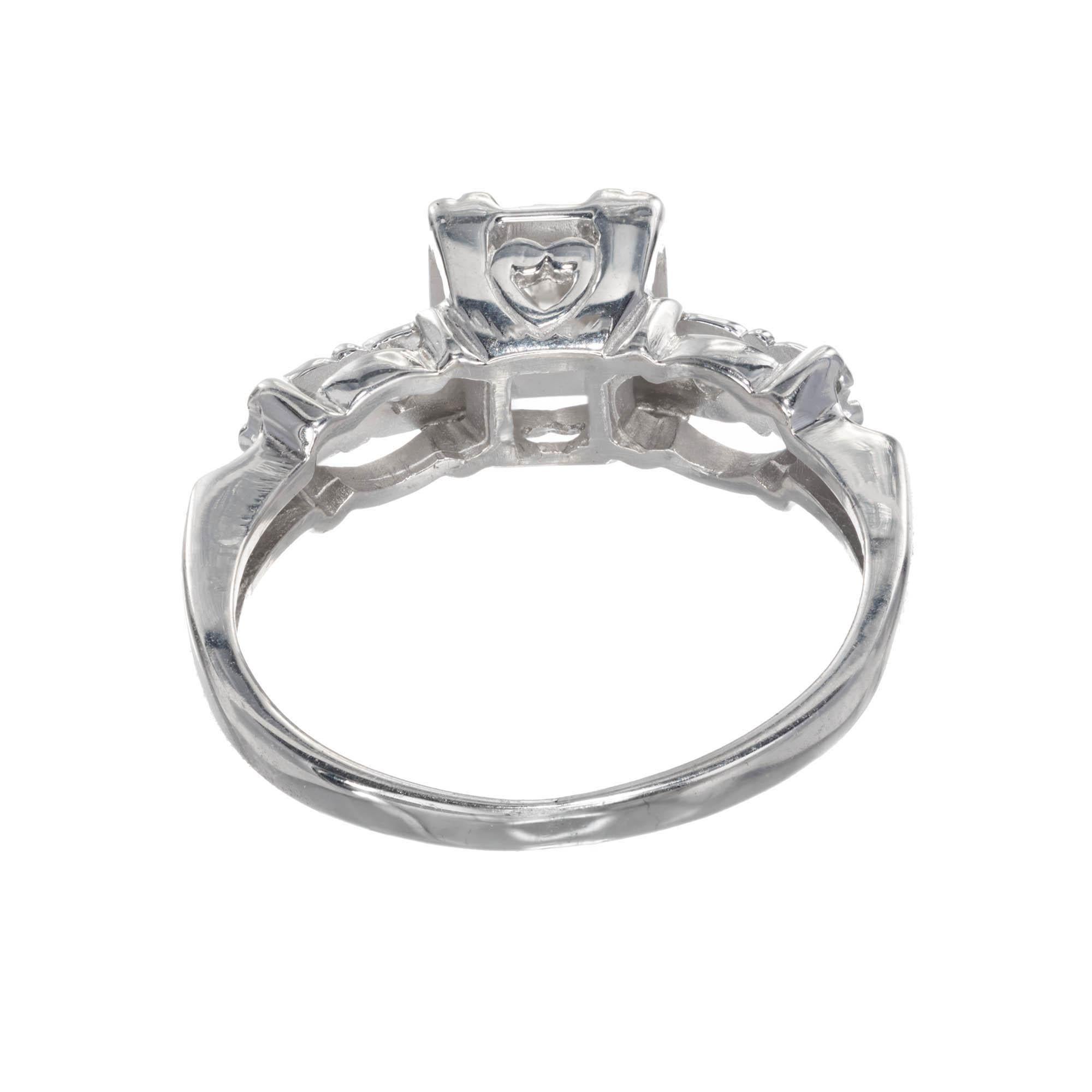 mid-century engagement ring