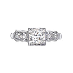 .50 Carat Diamond Gold Midcentury Engagement Ring