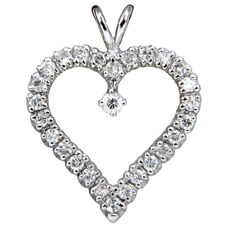 50 Carat Diamond Heart Pendant 14 Karat For At 1stdibs 50 Carat Diamond Heart Pendant 14 Karat For