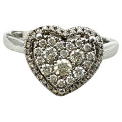 .50 Carat Diamond Heart Ring Invisible Custer 14 Karat