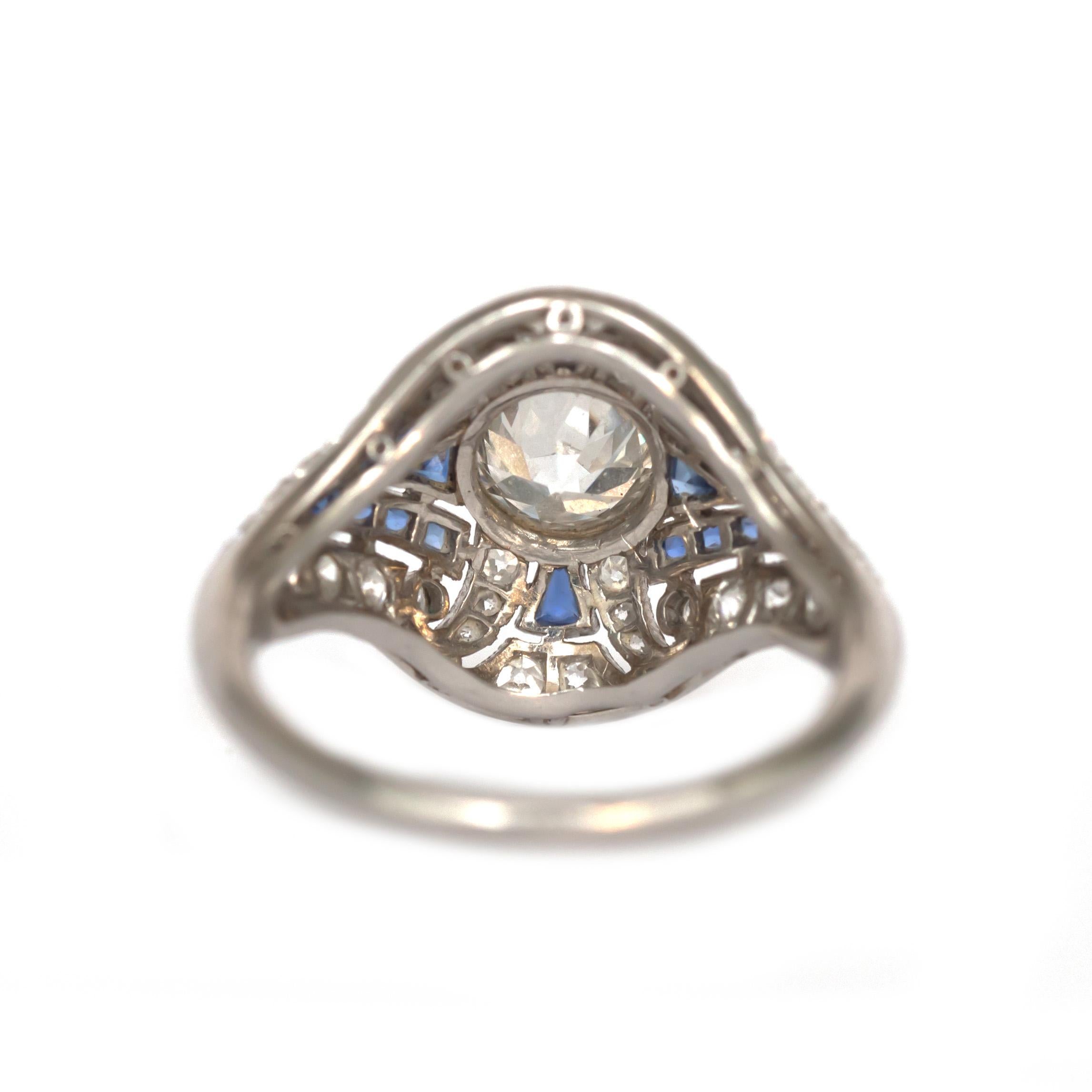 .50 Carat Diamond Platinum Engagement Ring In Good Condition In Atlanta, GA