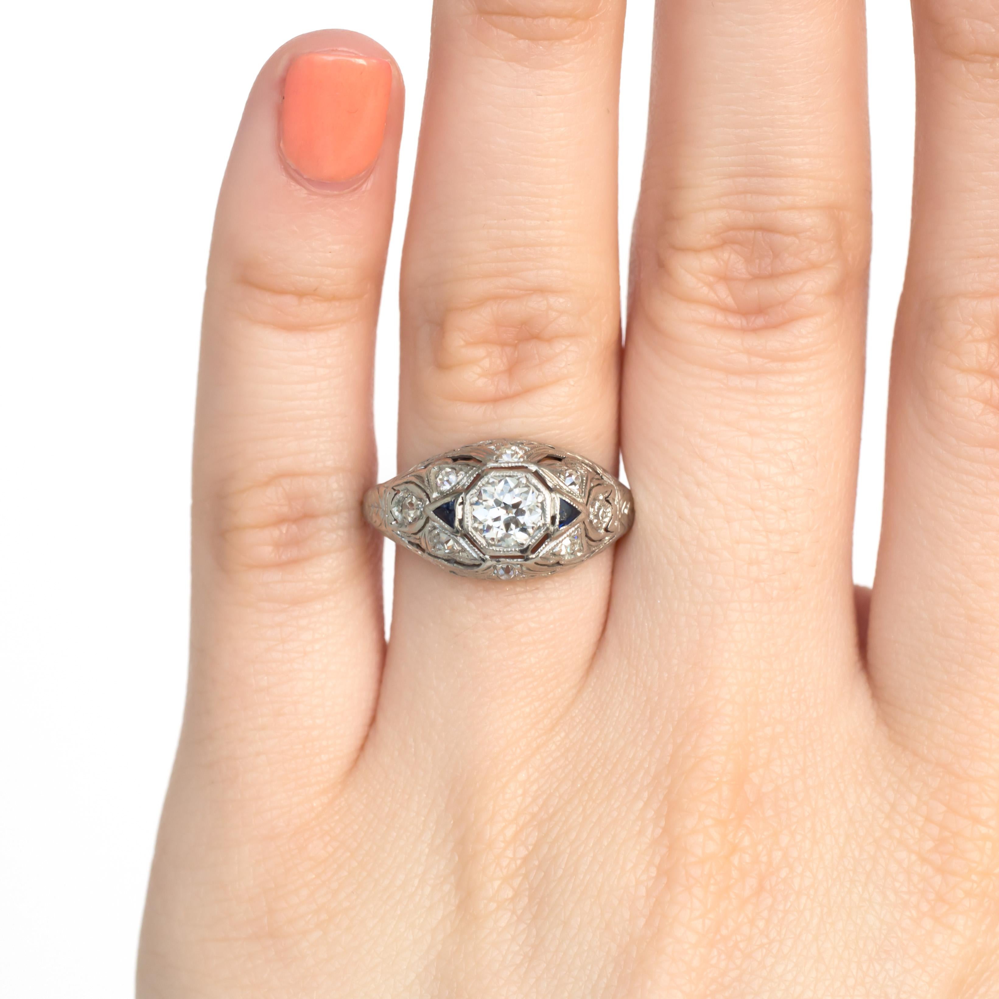 Anillo de compromiso de platino con diamantes de 50 quilates en venta 1