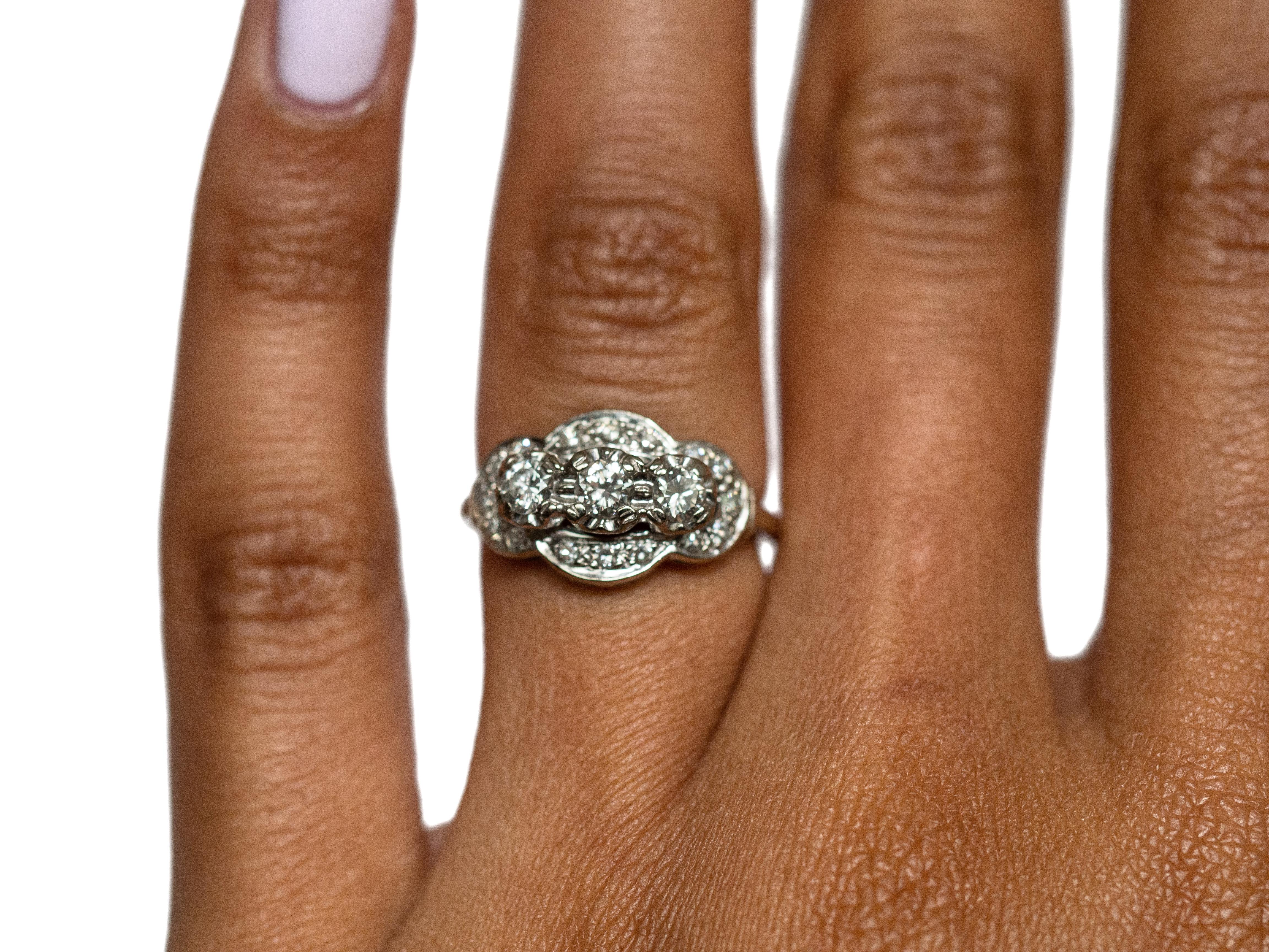 Women's or Men's .50 Carat Diamond Platinum Engagement Ring