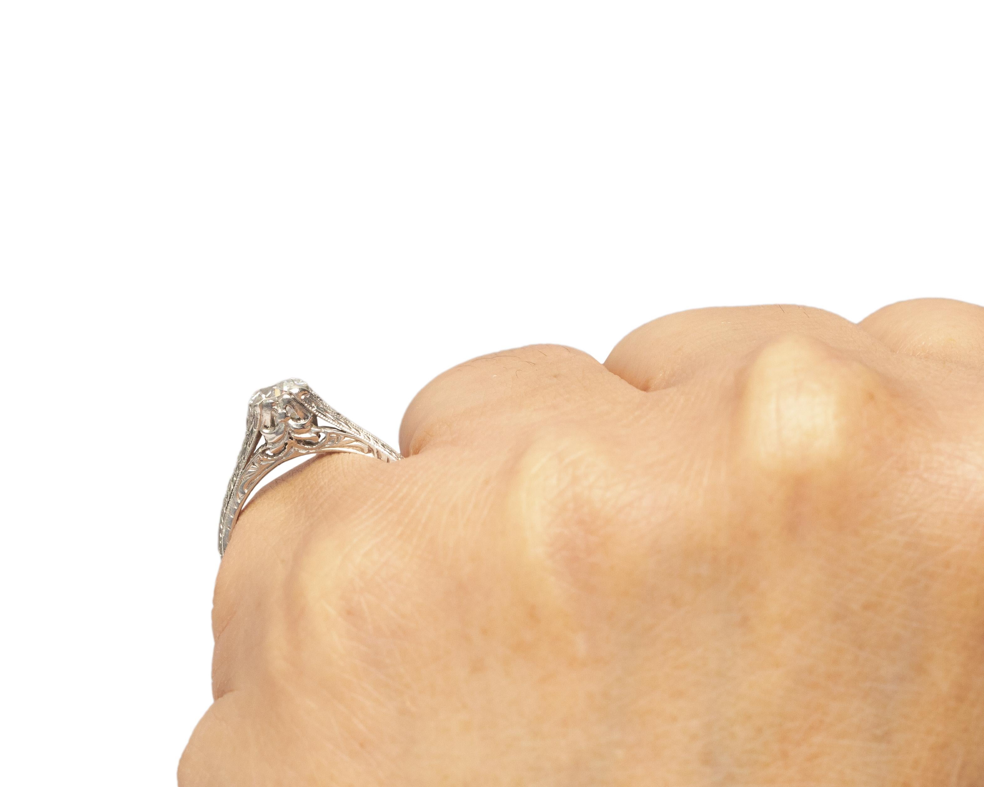 .50 Carat Diamond Platinum Engagement Ring In Good Condition For Sale In Atlanta, GA