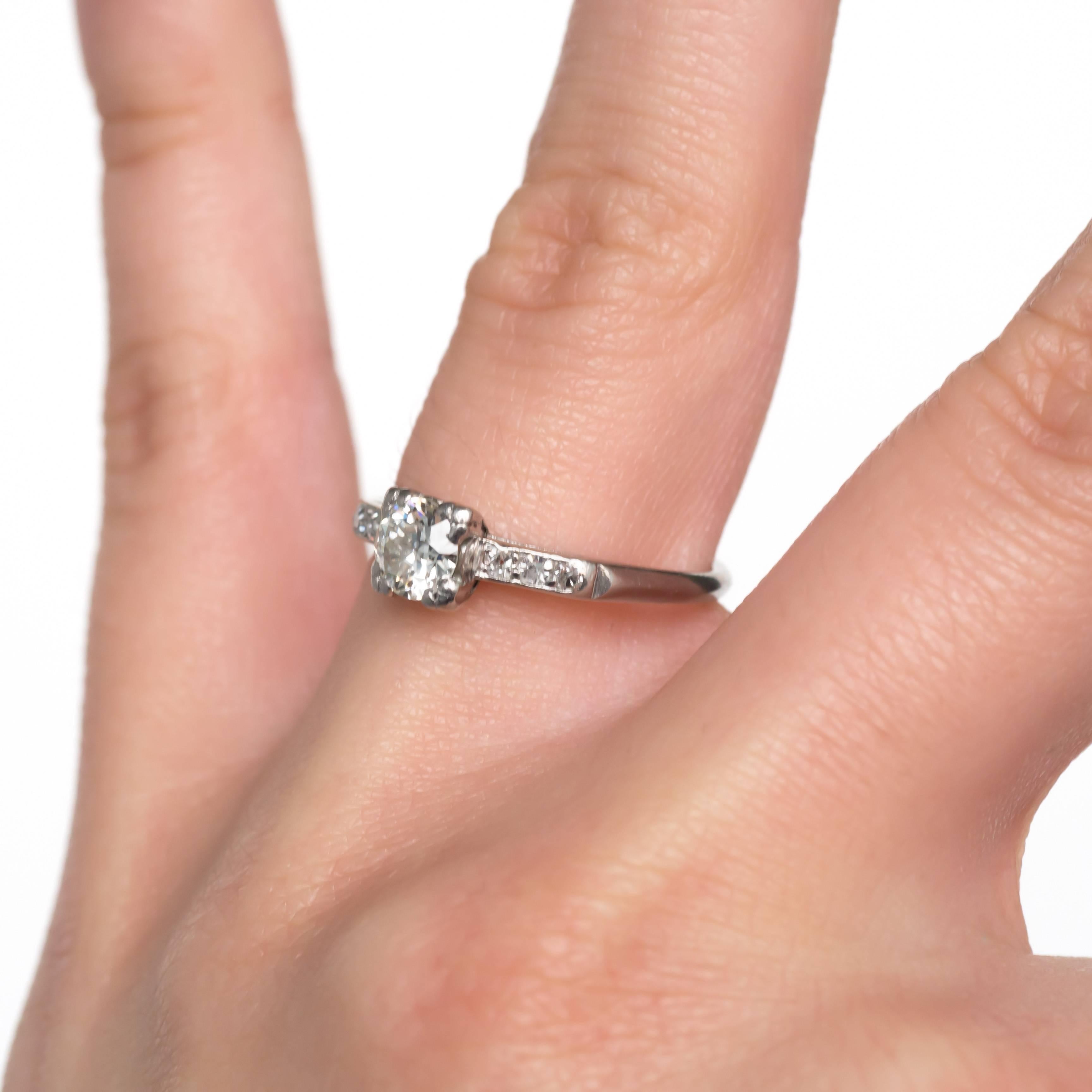 .50 Carat Diamond Platinum Engagement Ring In Excellent Condition For Sale In Hicksville, NY