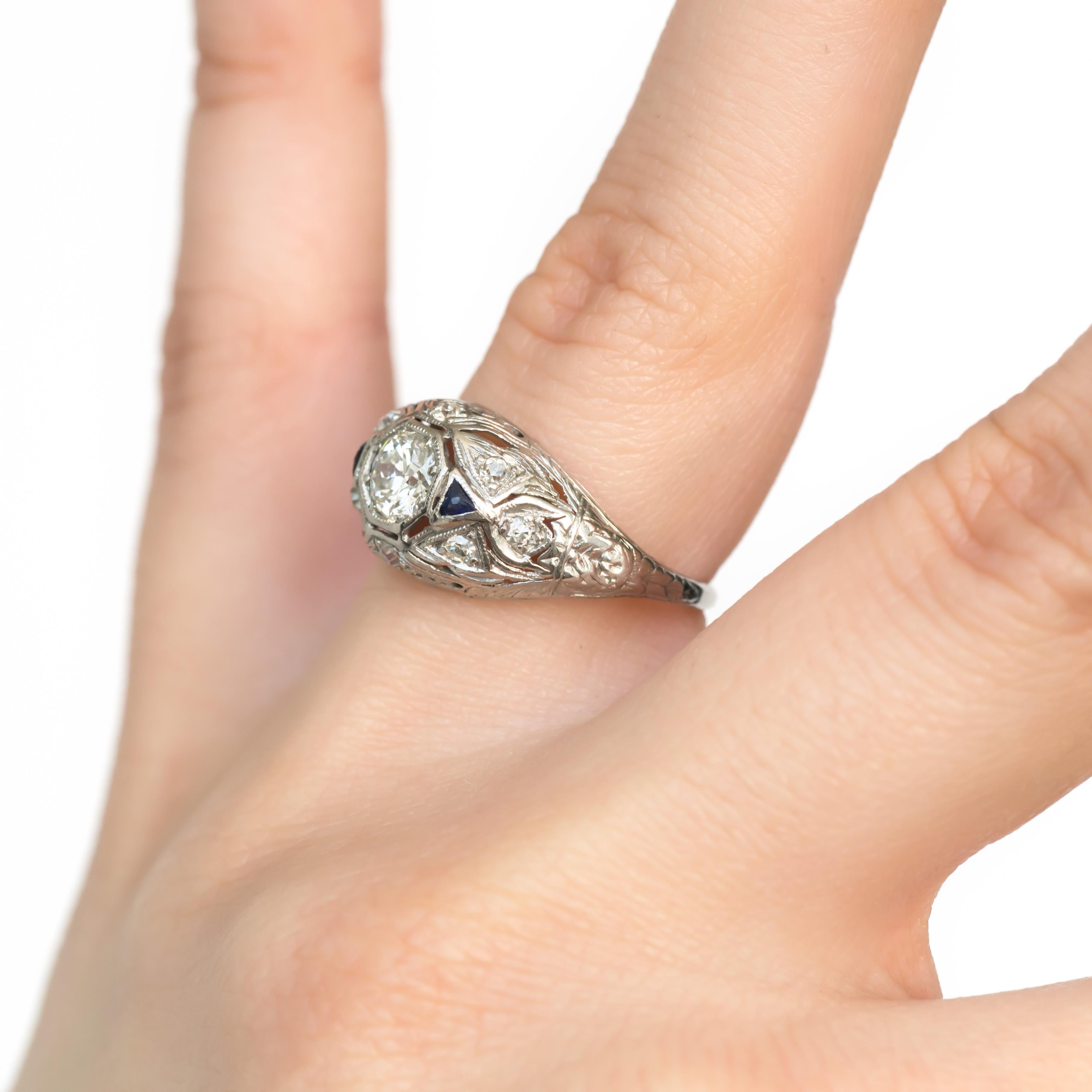 Bague de fiançailles en platine avec diamants de 0,50 carat en vente 2