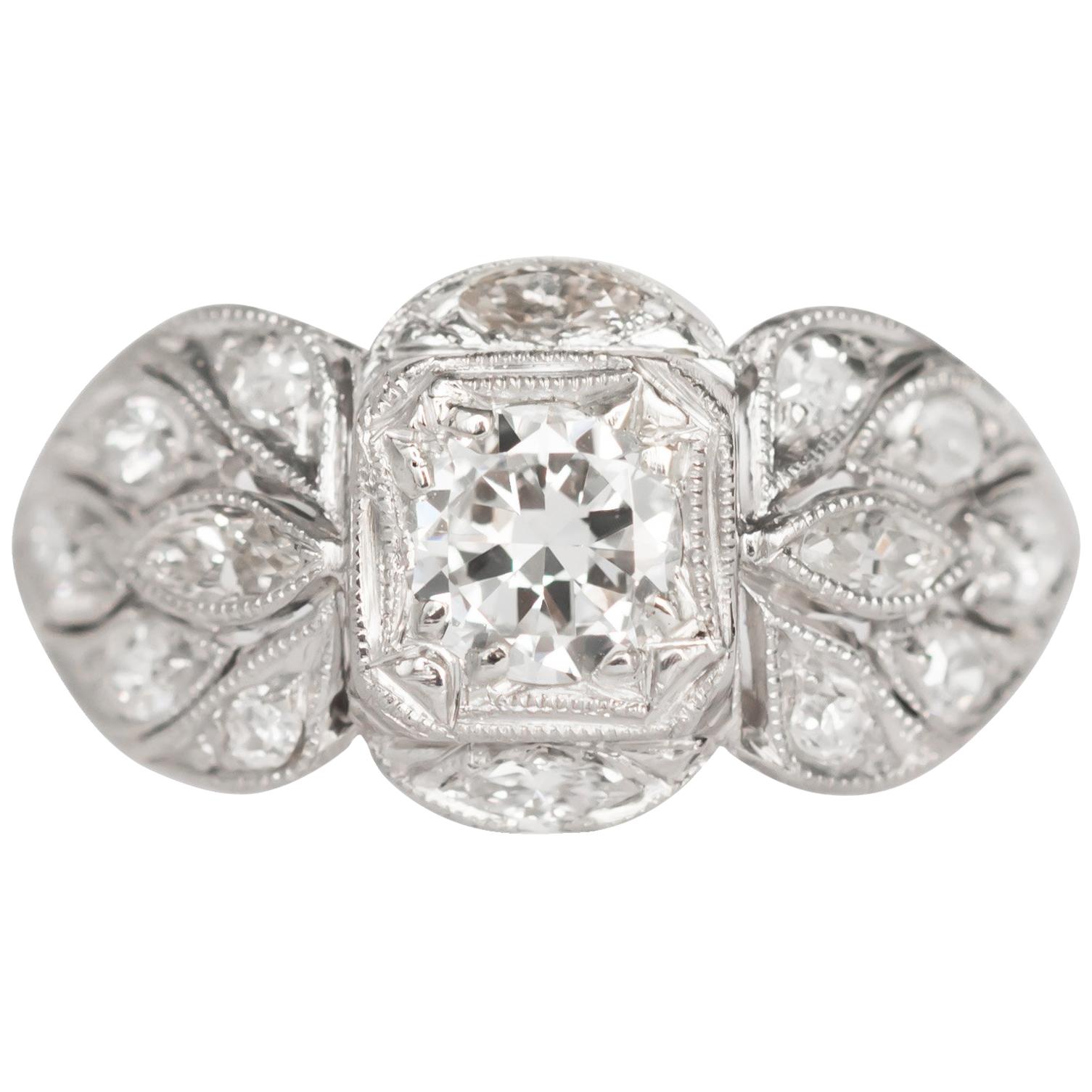 .50 Carat Diamond Platinum Engagement Ring For Sale