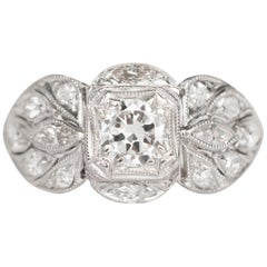 Bague de fiançailles en platine avec diamants de 0,50 carat